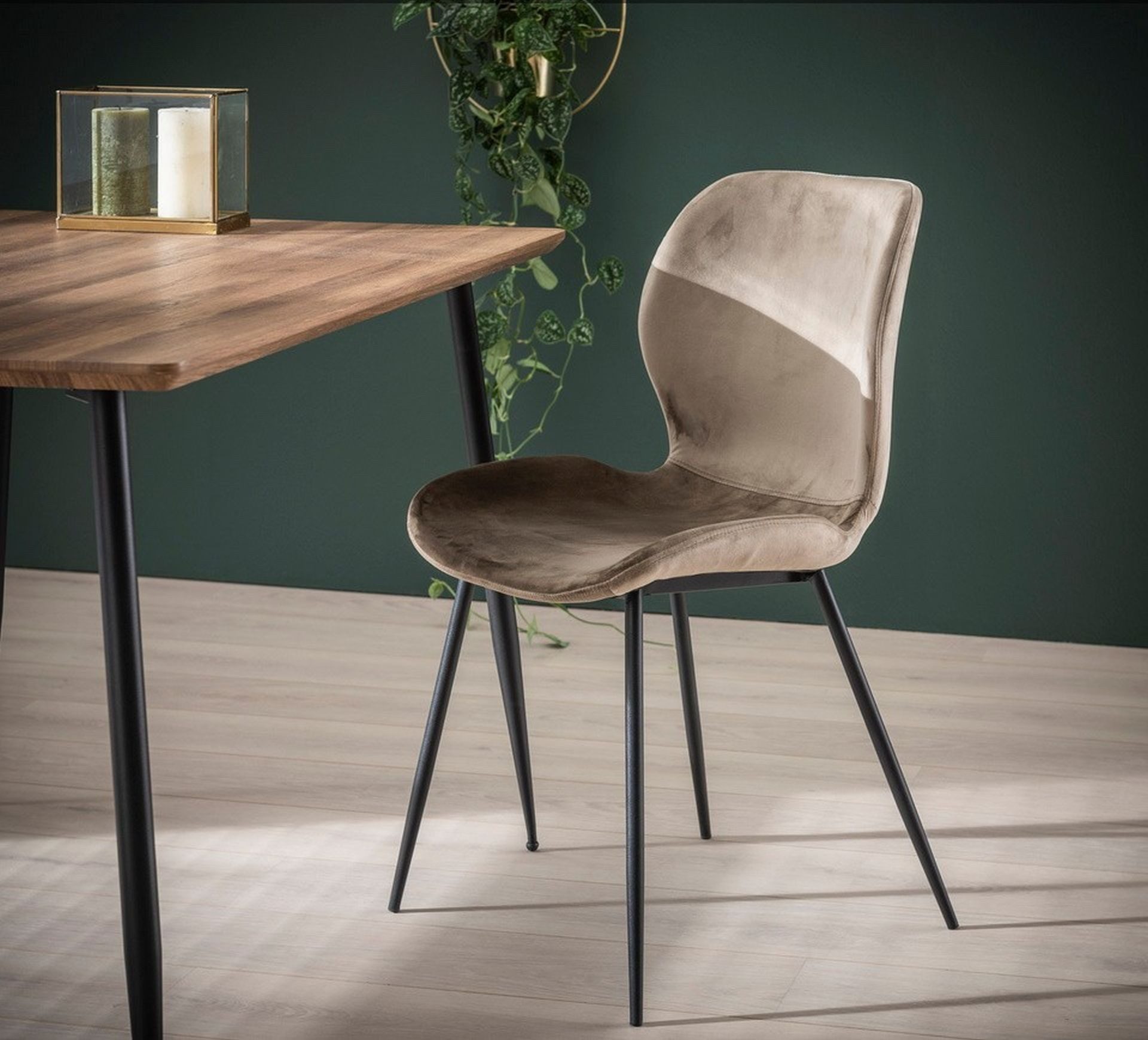 Vintagehaus Esszimmerstuhl Retro Esszimmerstuhl Velvet Samt günstig online kaufen