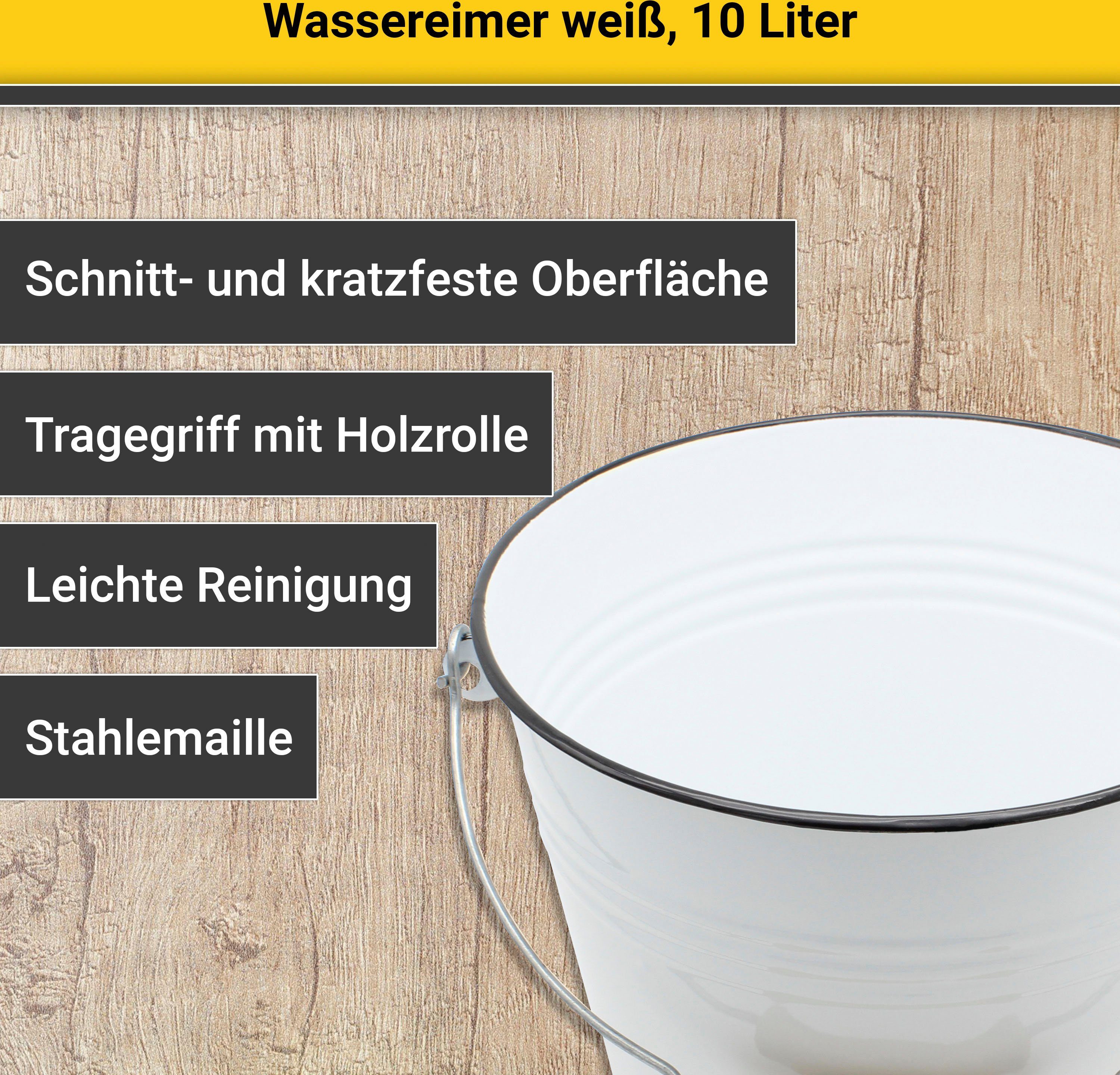 Krüger Putzeimer Triest, (1-tlg), Emaille, 10 Liter
