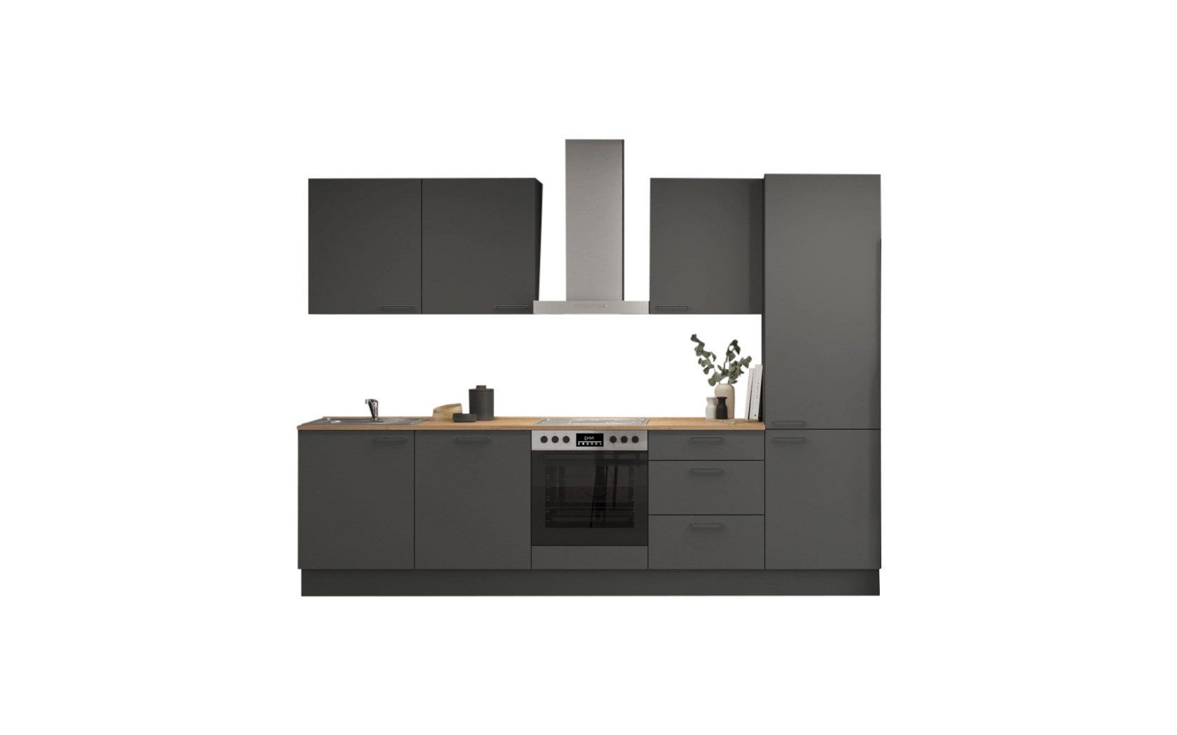 nobilia® Küchenzeile Hoest, individuell anpassbar, gratis Küchenplanung mit Profis, (Breite 300 cm), vormontiert, wahlw. mit E-Geräten, inkl. Lieferung