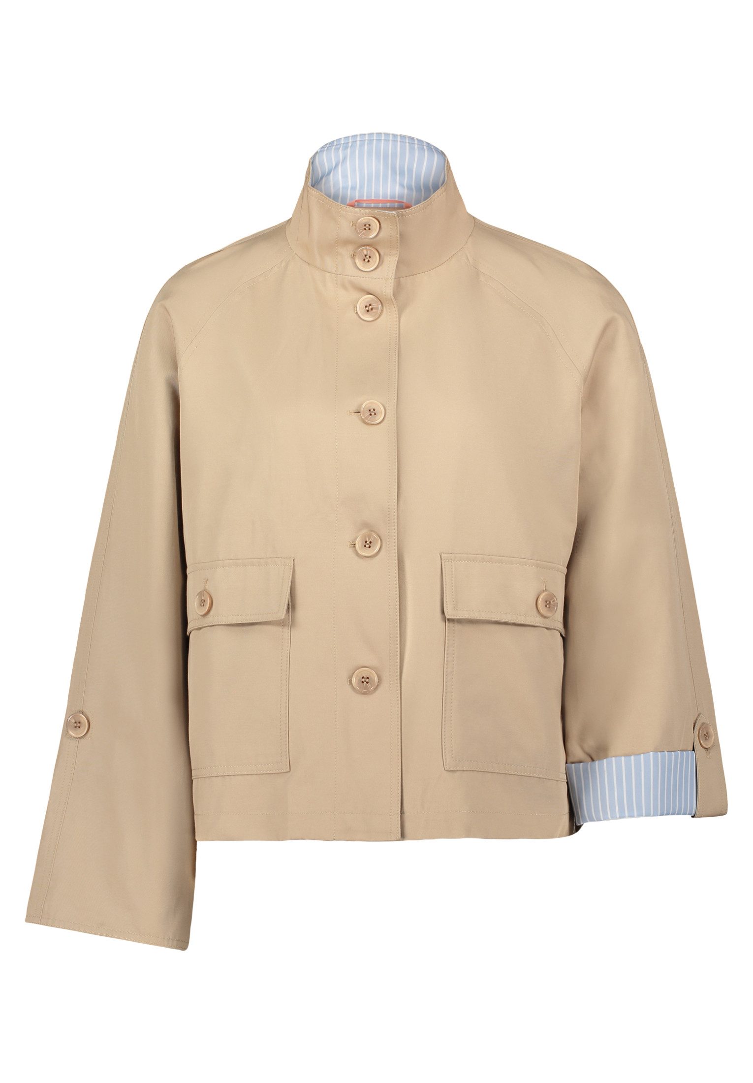 Cartoon Canvasjacke Cartoon Casual-Jacke mit aufgesetzten günstig online kaufen