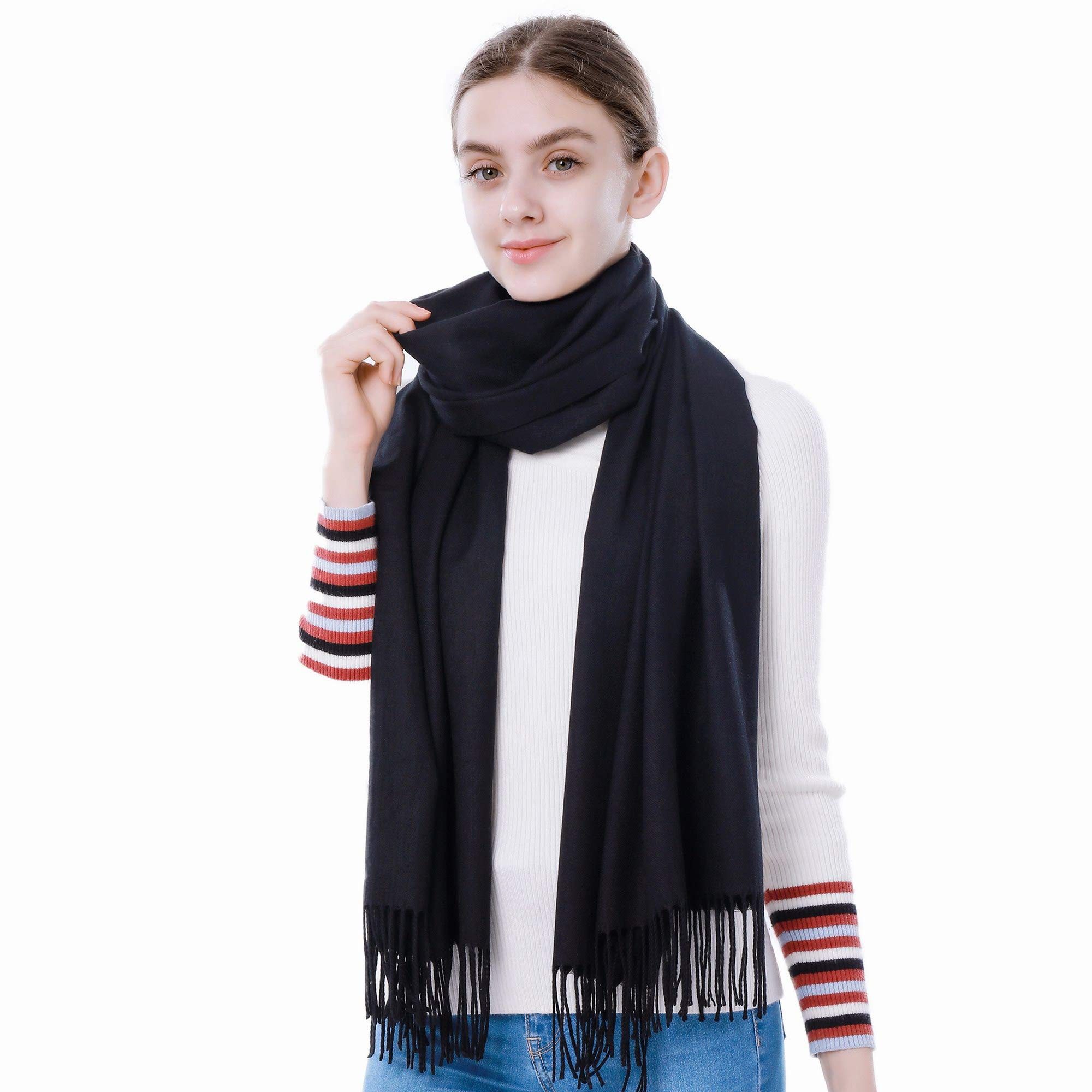 Bextsrack Modeschal Damen Schultertuch Abendkleid festlich Schal, mit quasten/fransen, Tücher für abendkleid Stola Scarf Winterschal