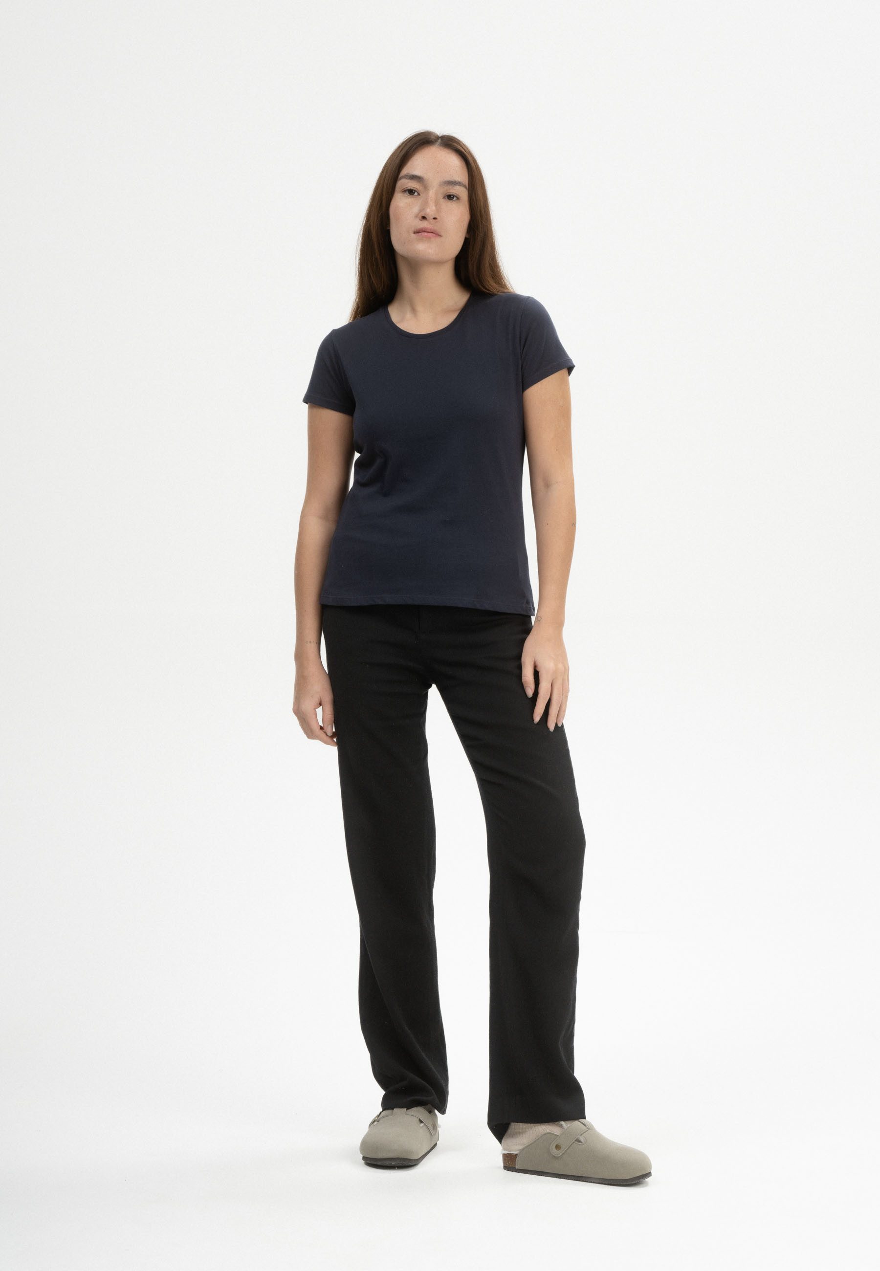 MELA Kurzarmshirt T-Shirt Style LANISHA Schmaler Kragen