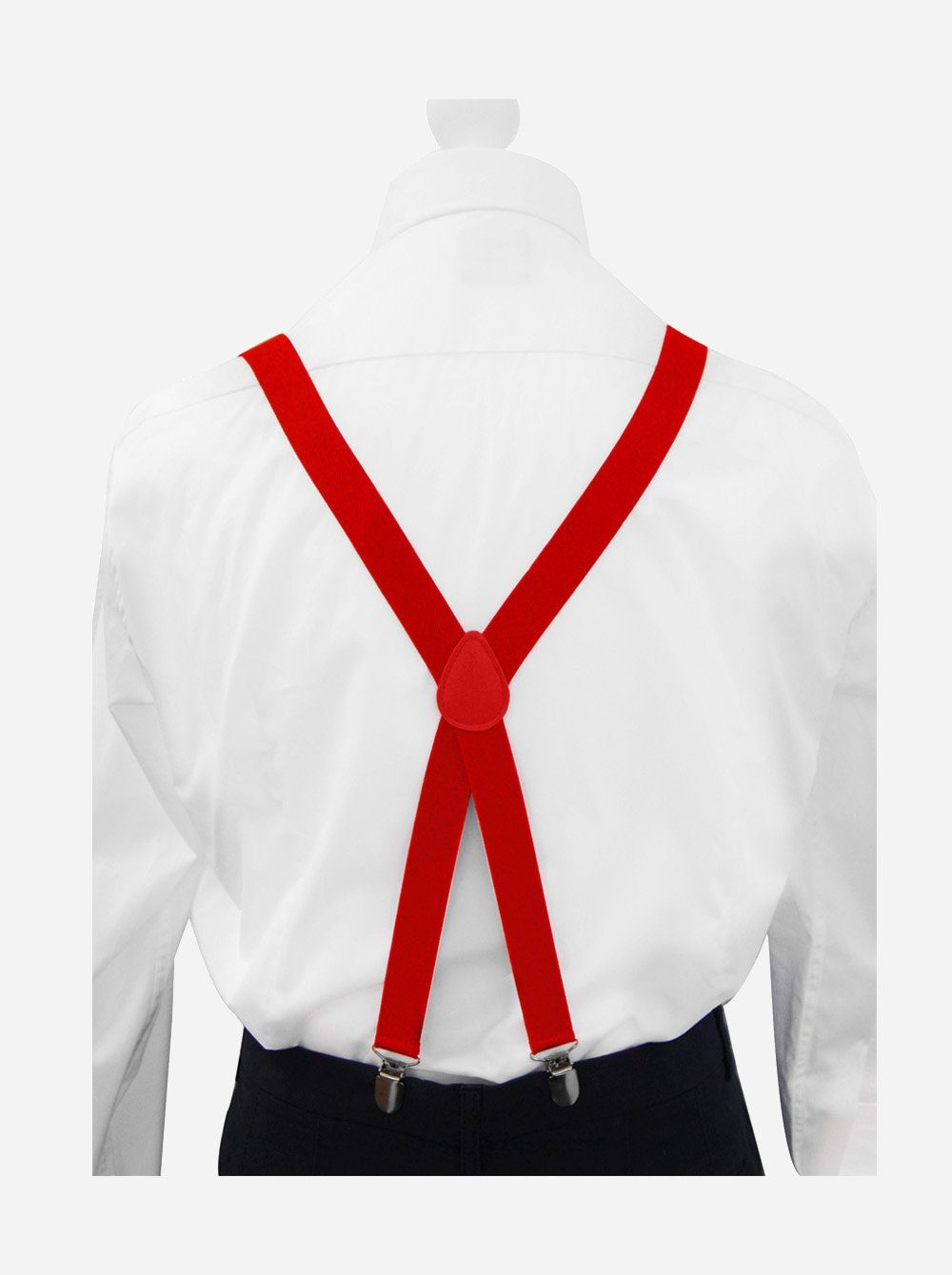 axy Hosenträger Herren Hosenträger 4 Stabile Clips X-Form 2,5cm Breit verstellbar und elastisch 120cm Lang – Bild 5 von 5