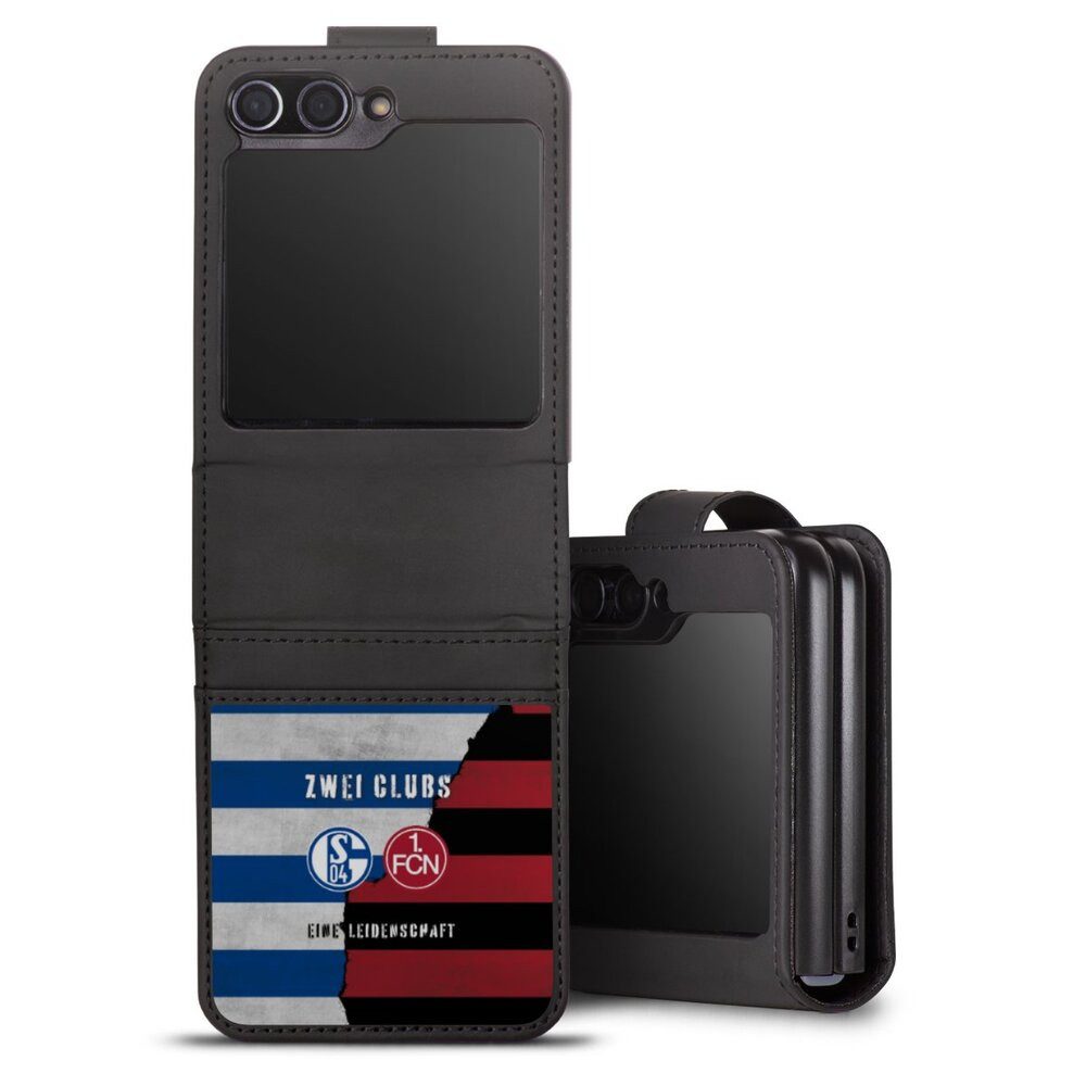 DeinDesign Handyhülle FC Schalke 04 1. FC Nürnberg Freundschaft, Samsung Galaxy Z Flip 5 Hülle Handy Flip Case Wallet Cover
