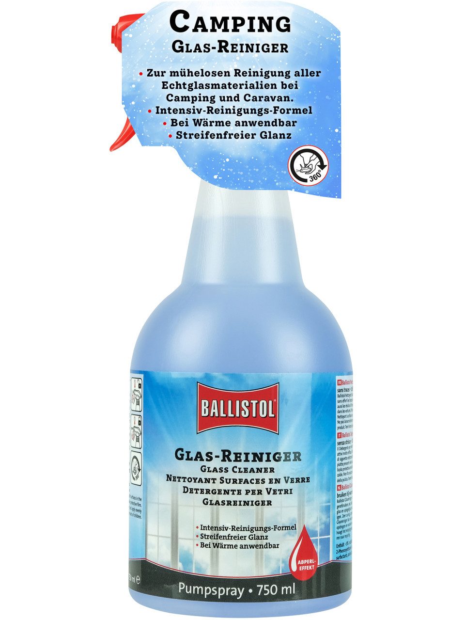 Ballistol Camping Glas-Reiniger 750ml Autopolitur