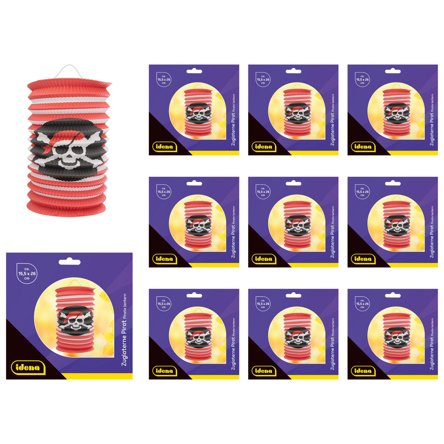 Idena Umzugslaterne Idena Bundle Zuglaterne Pirate 10 Stück