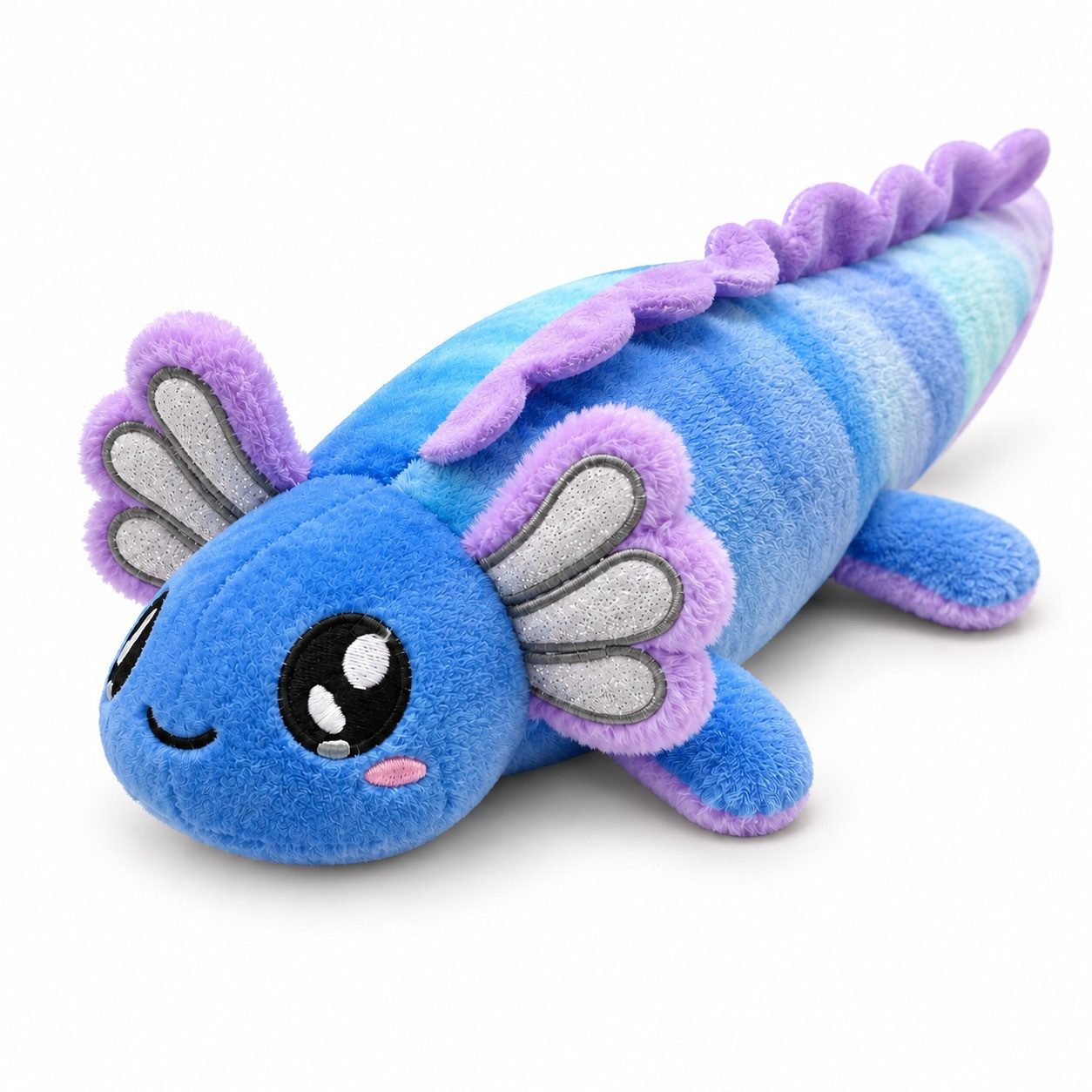 Jafri Toys Kuscheltier Axolotl Kuscheltier Echse Molch Figur Plüsch XL 42 cm Püsch blau neu (Set, 1-St., Geschenk-Set), Weiches Plüsch Plüschtier Figur Wassertier Geschenke für Kinder