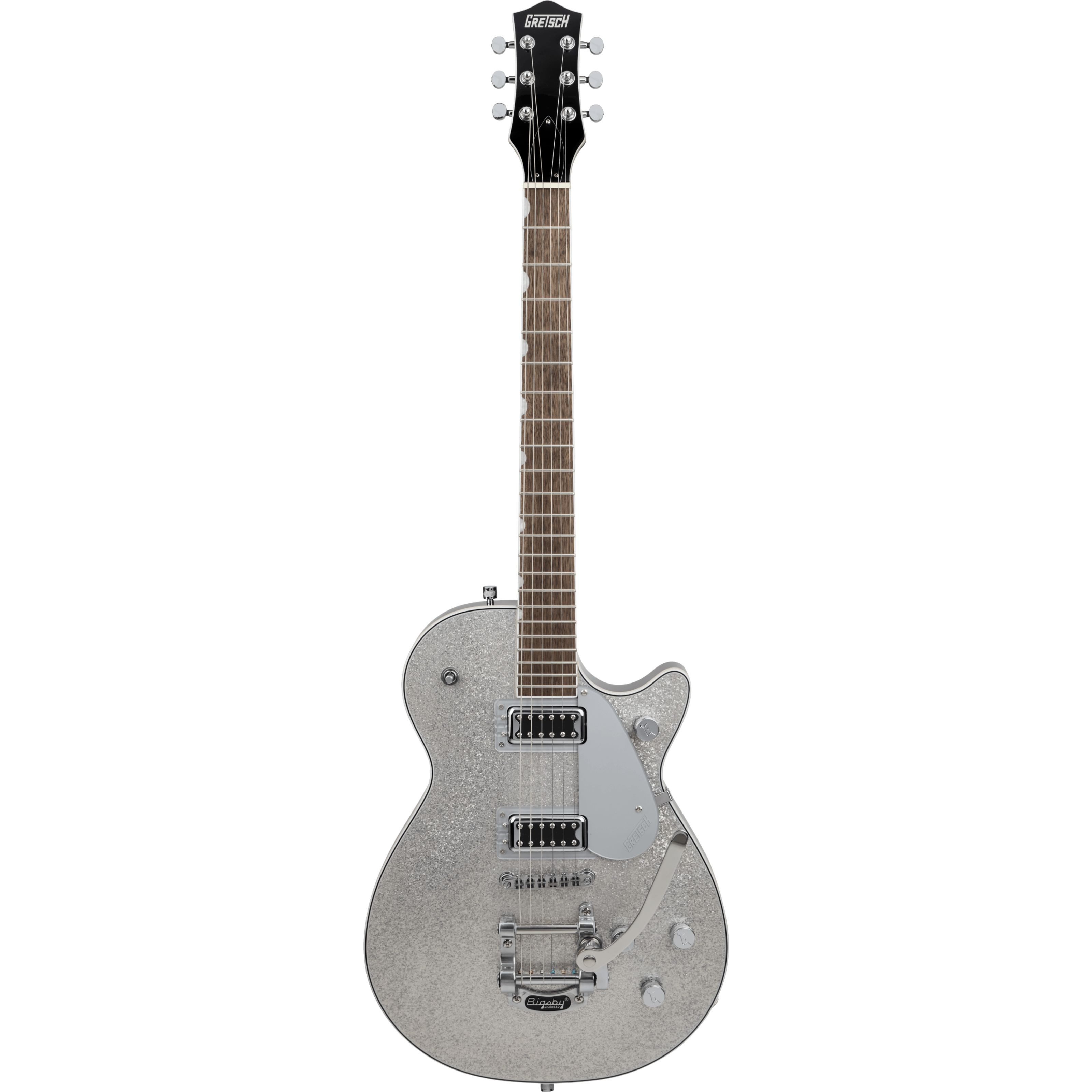 Gretsch E-Gitarre, E-Gitarren, Single Cut Modelle, G5230T Electromatic Sparkle Jet FT Single-Cut Bigsby Silver Sparkle