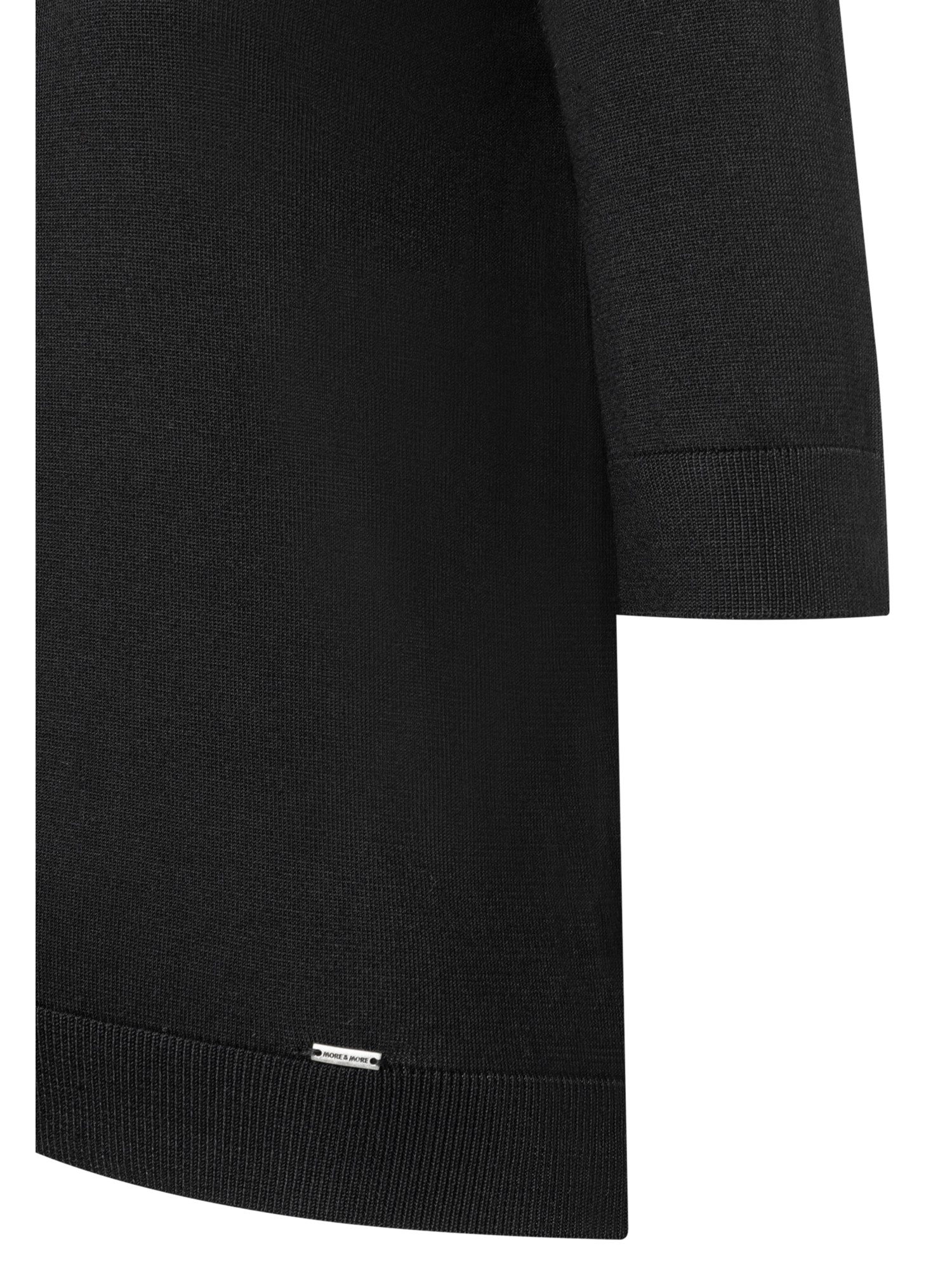 MORE&MORE Rundhalspullover leichter Kurzarmpullover mit Stehkragen