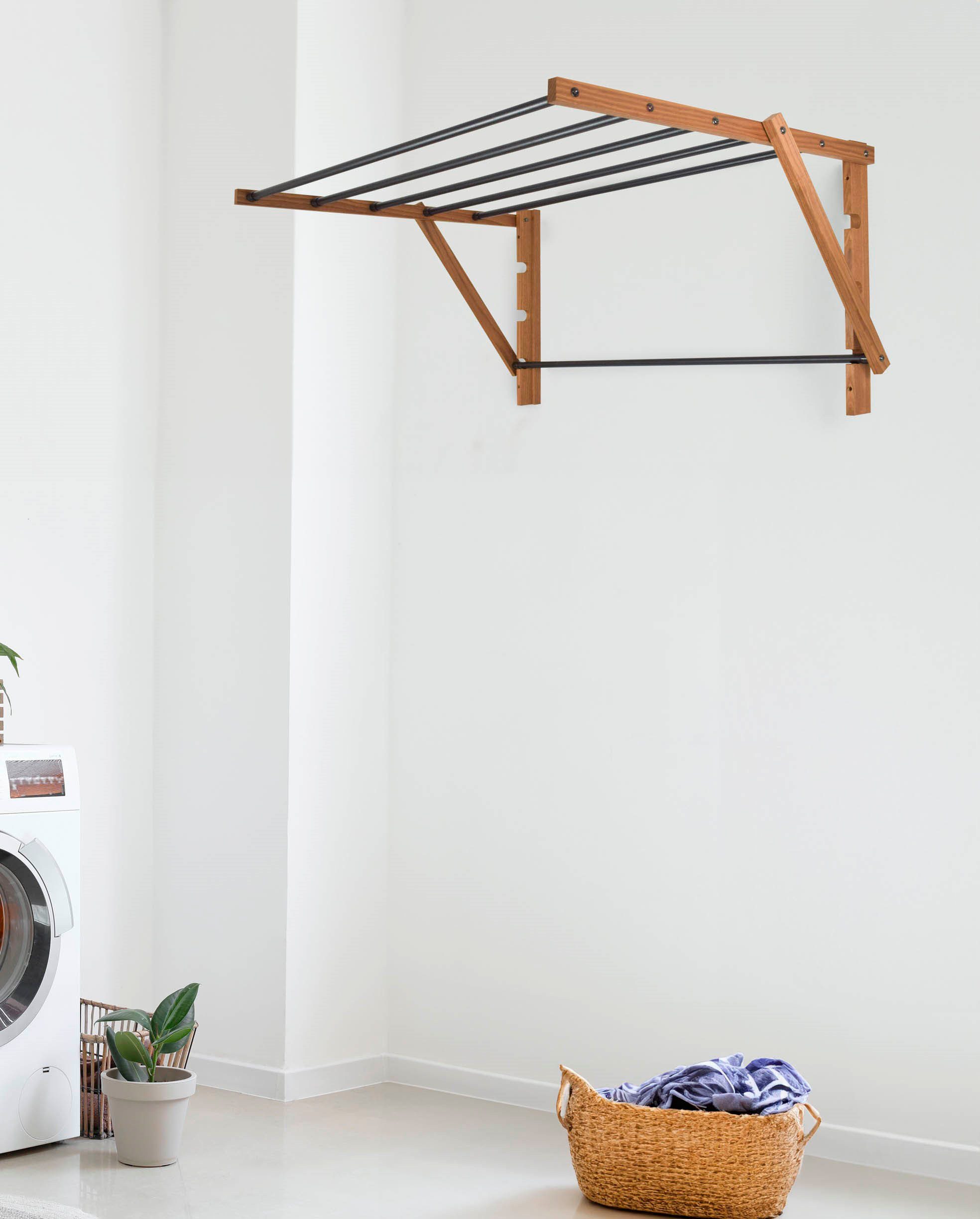 Bischof Wandwäschetrockner Kraftpaket, Eschenholz/Metall, 4 m Trockenlänge, günstig online kaufen