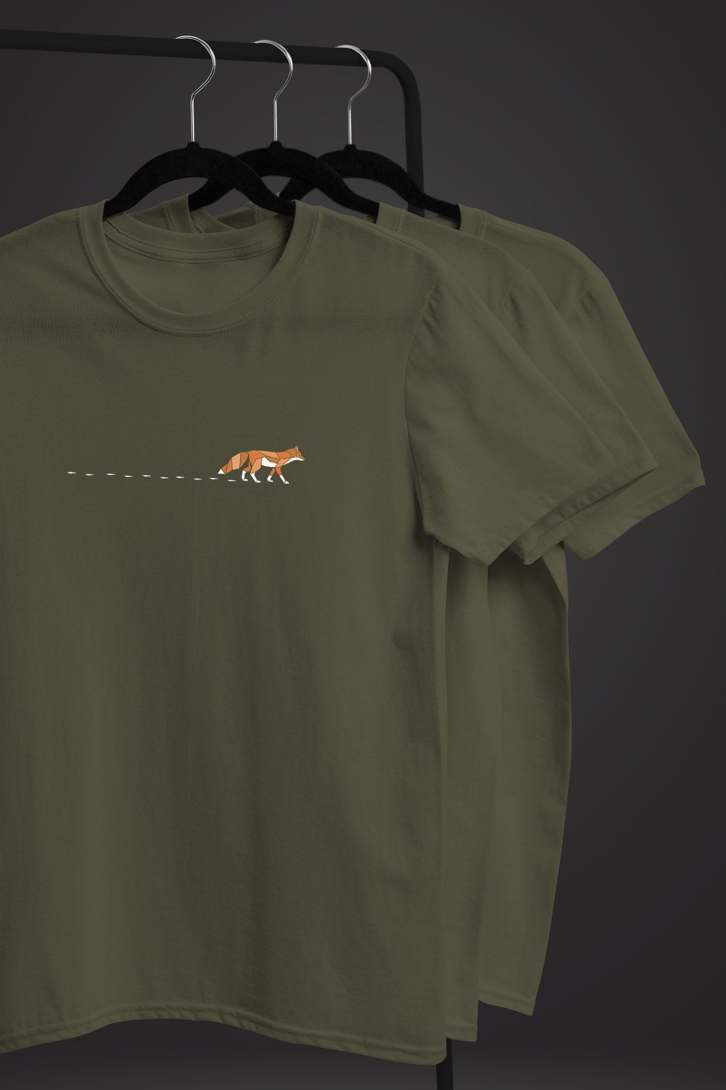 Neverless Print-Shirt Herren T-Shirt Fuchs Fox Wald Tiermotiv Logo Print Badge Fashion mit Print – Bild 3 von 5
