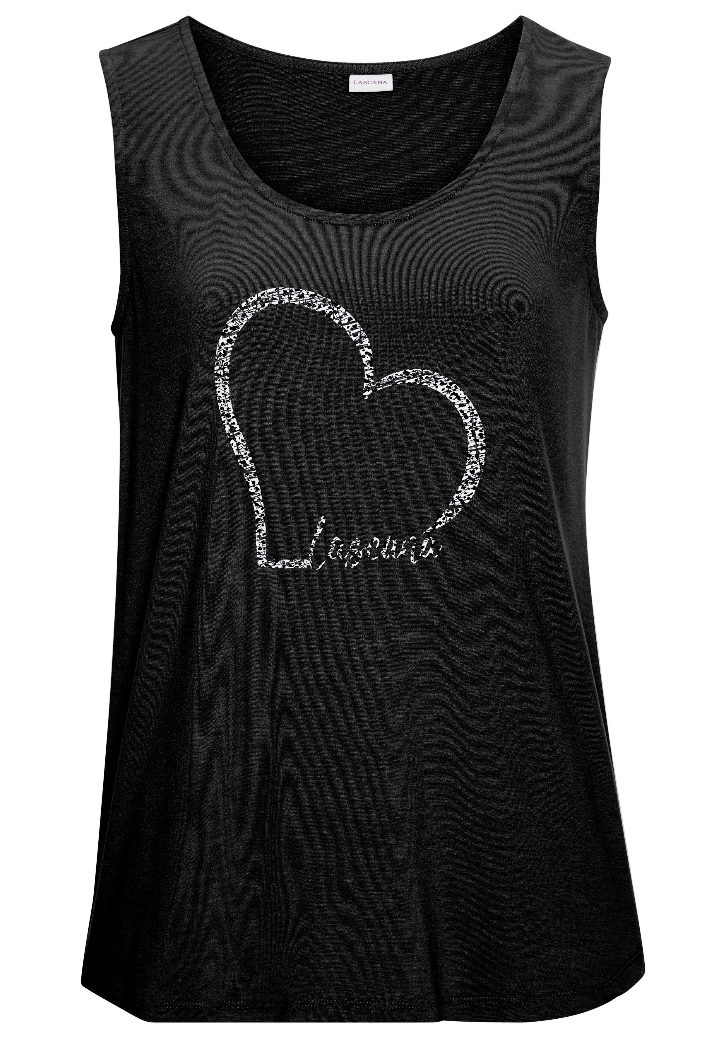 LASCANA Trägertop mit Lascana Herz Print aus weichem Viskose-Stretch. € 26,99, (€ 26,99 pro 1 Stk).