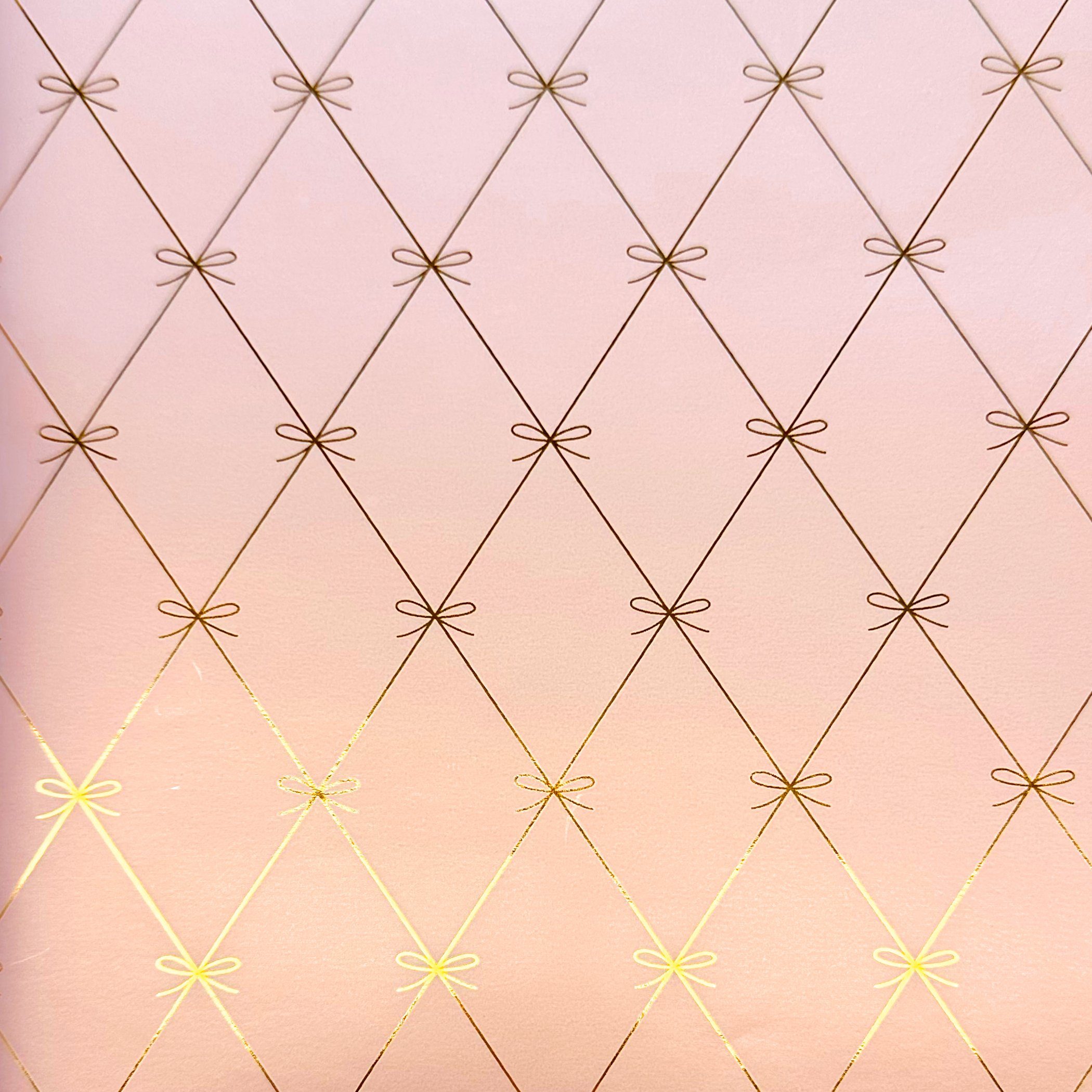 Star Geschenkpapier, Geschenkpapier mit Schleifen Muster 70cm x 2m Rolle rosa metallic matt