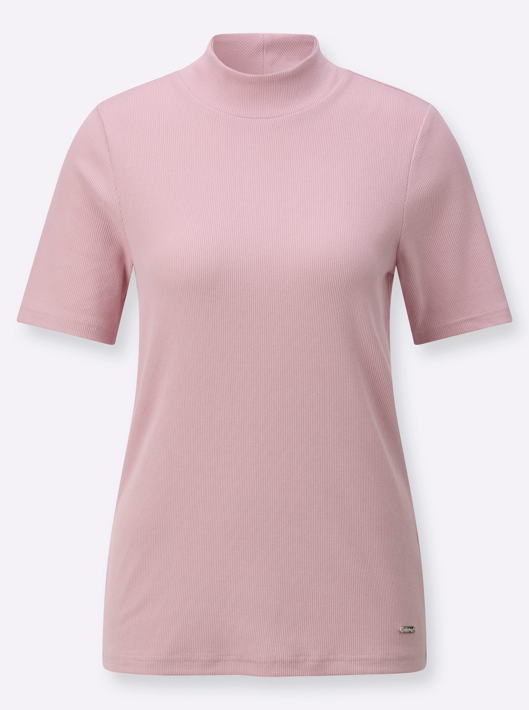 T-Shirt Stehkragen-Shirt Kurzarm