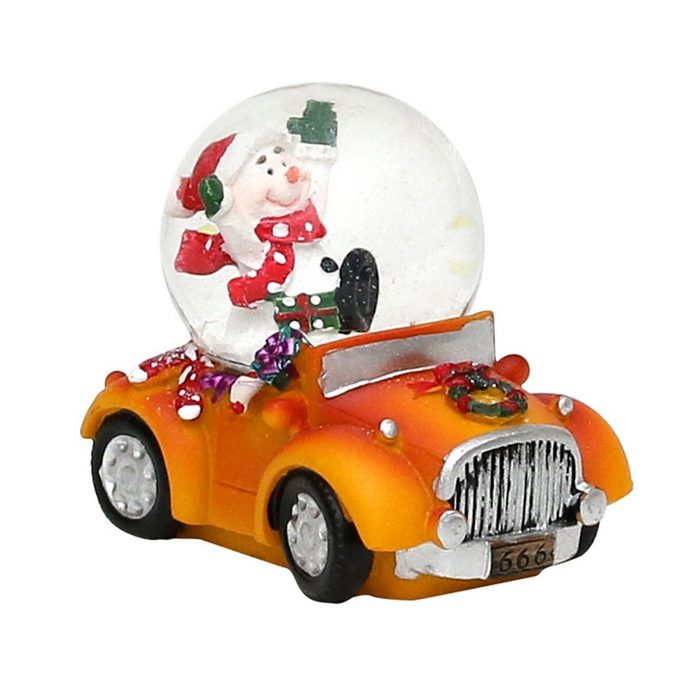 SIGRO Weihnachtsfigur Schneekugel 4-fach sortiert 1 Stück Cars (1 St)