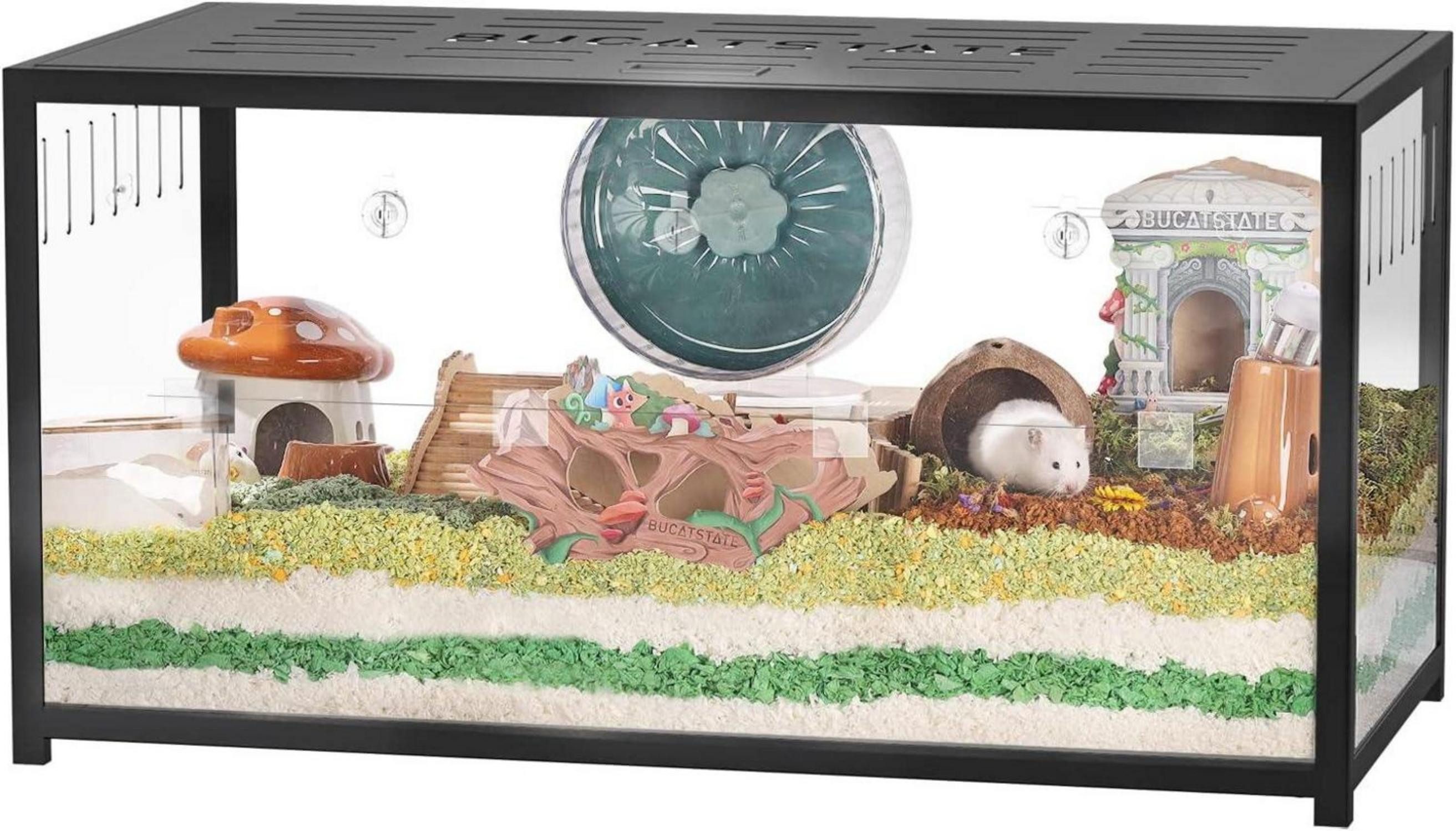 Kleintierkäfig Großer Hamsterkäfig Metall 2,0 Zwerghamster Meerschweinchen 100 * 50