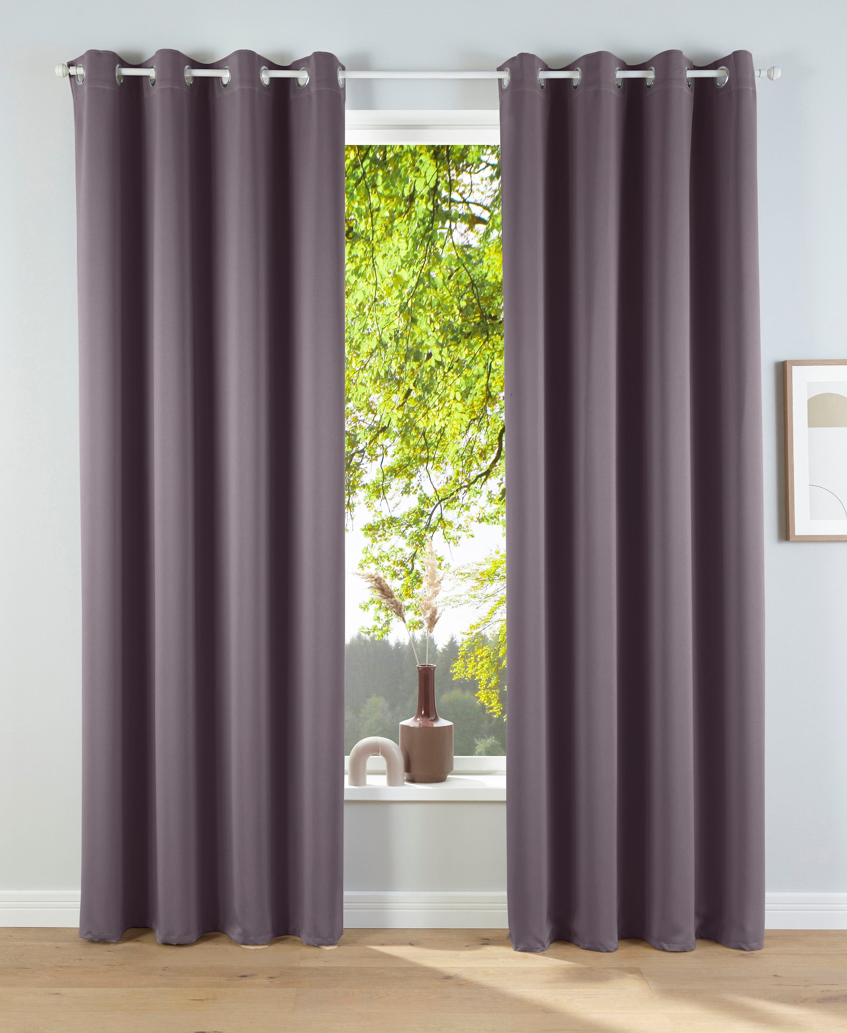 my home Verdunkelungsvorhang Solana, Ösen (2 günstig online kaufen