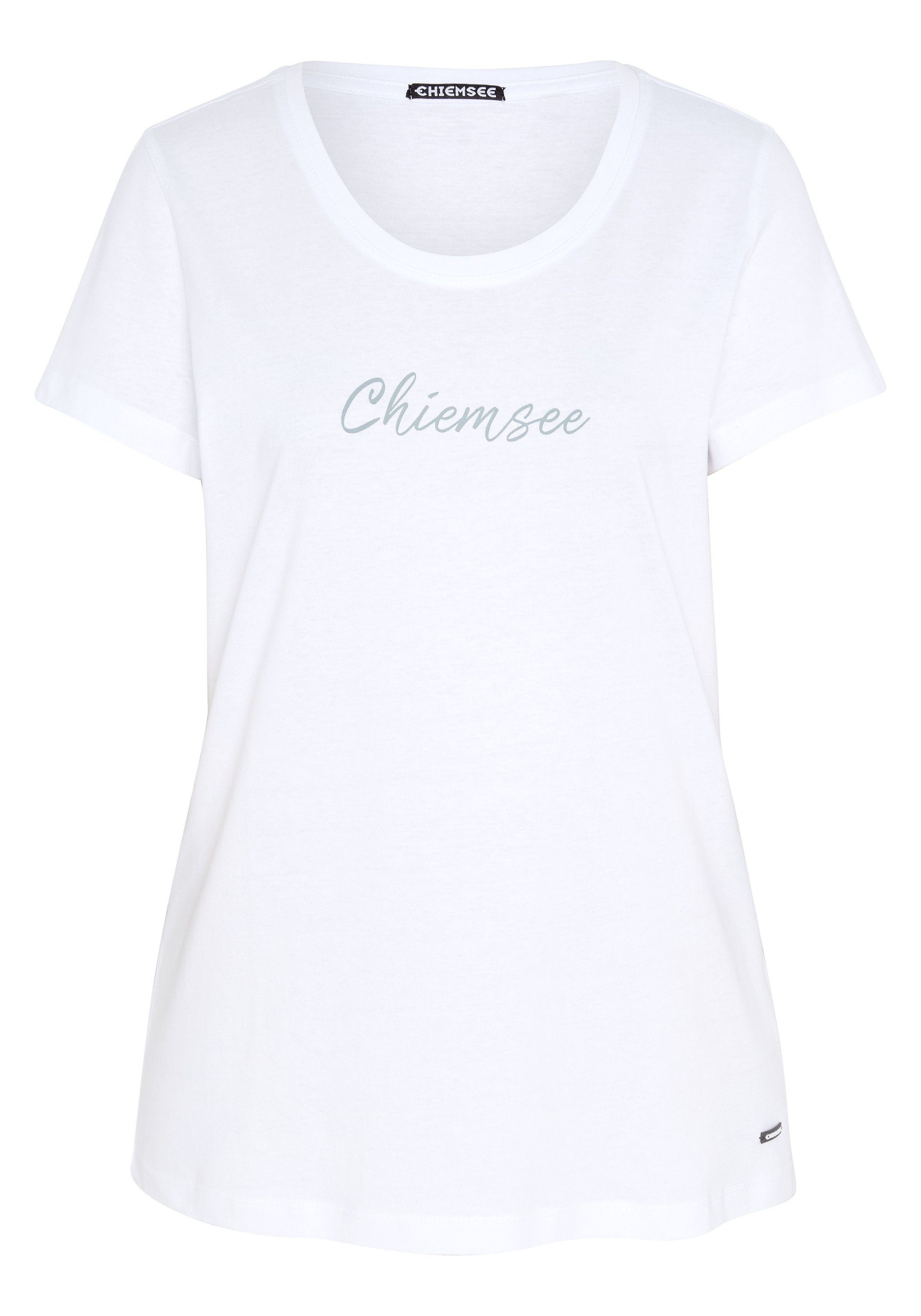 Chiemsee Print-Shirt T-Shirt im Label-Look 1 11-0601 Bright White