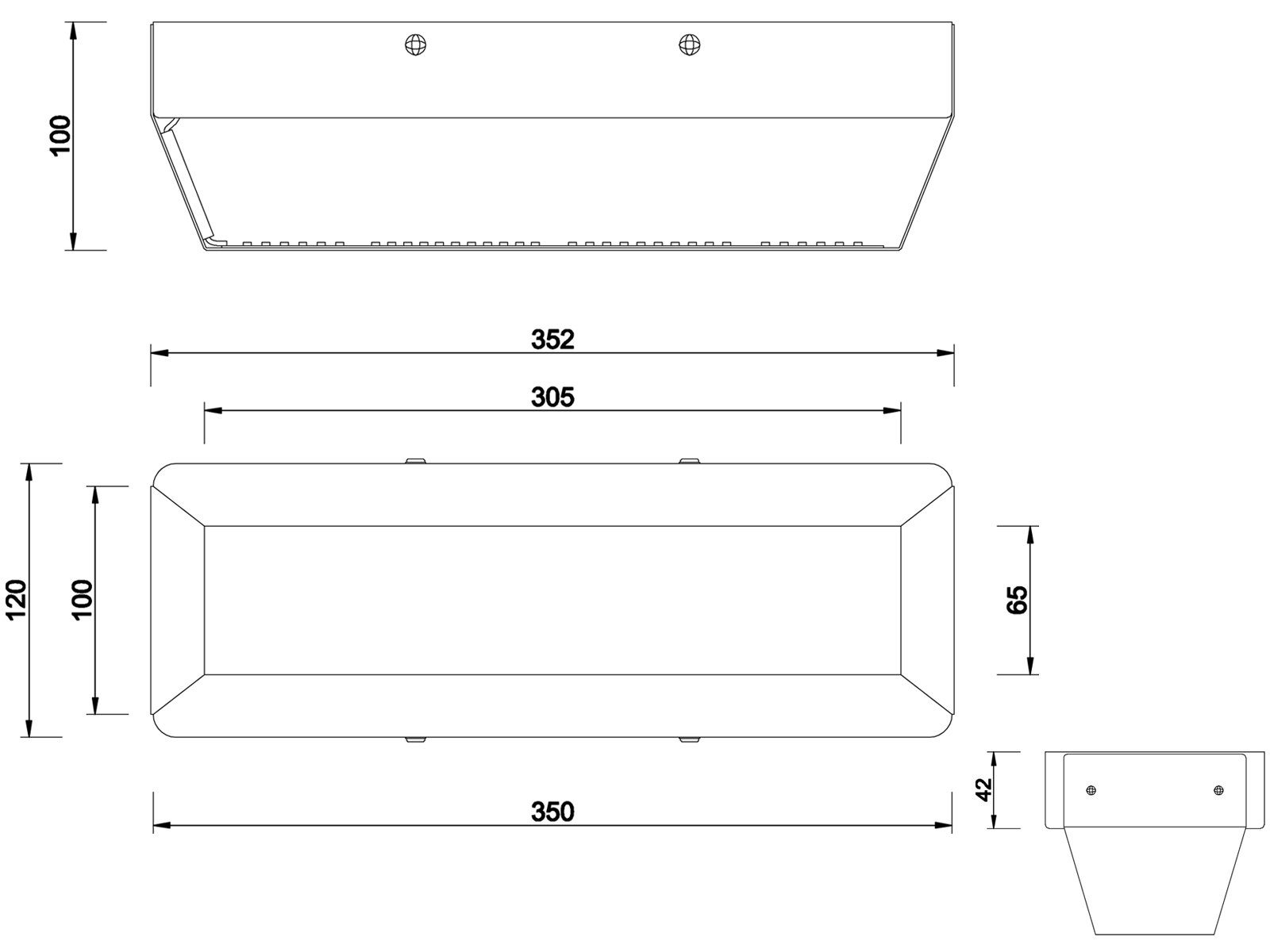 TRIO Leuchten LED Wandleuchte, Dimmfunktion, LED fest integriert, Warmweiß, innen, Holz-lampe Updown Leuchte dimmbar, Treppenhaus Breite 35cm