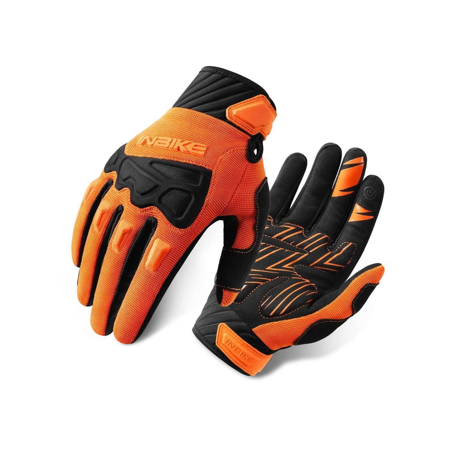 LuxusKollektion Fahrradhandschuhe MTB Handschuhe Orange S (1-St)