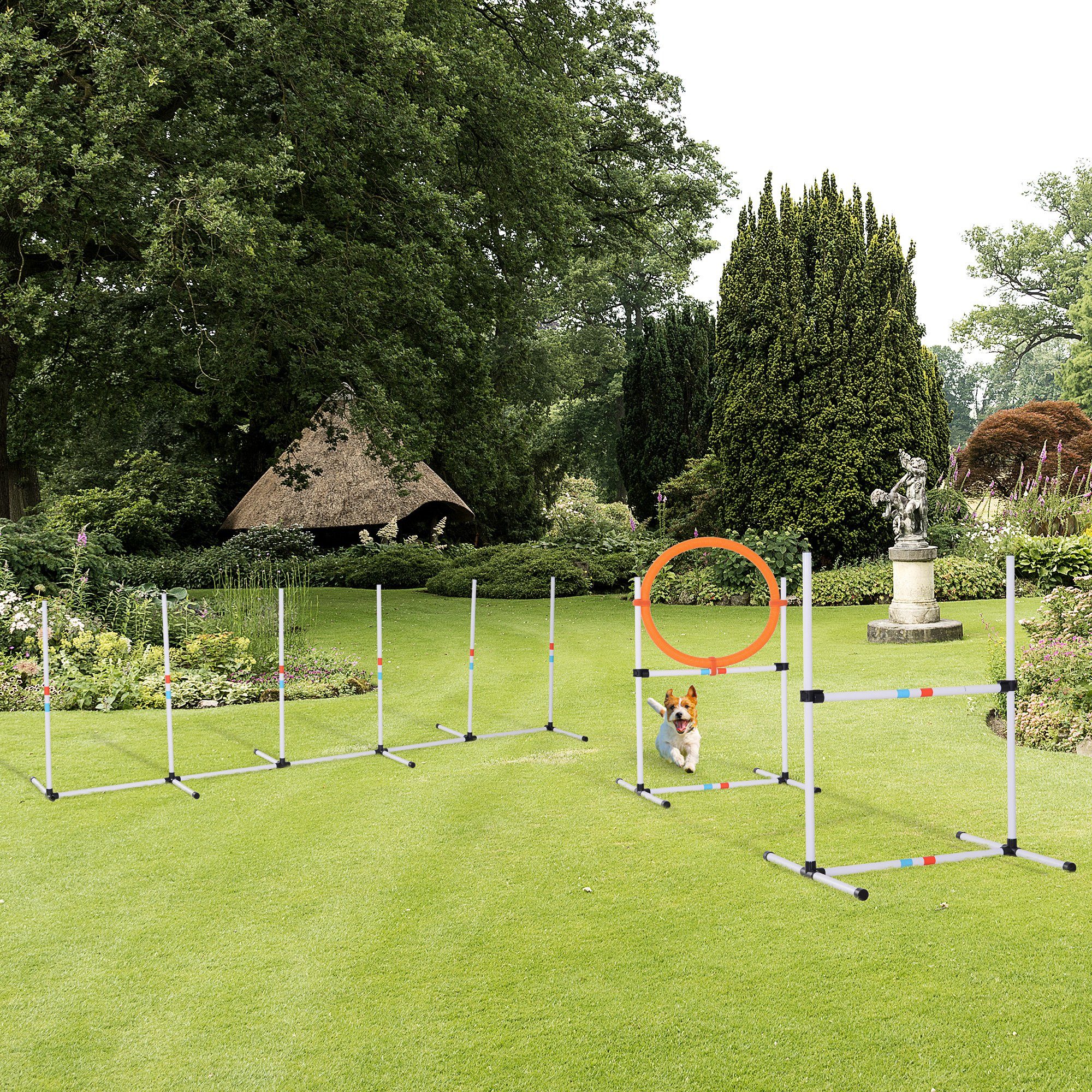 PawHut Agility-Hürde Haustier-Trainingsset inklusive Tasche, Kunststoff(PE)