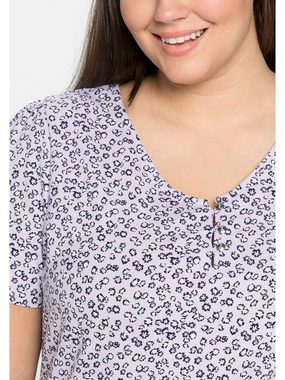 Sheego T-Shirt Große Größen mit zartem Alloverdruck