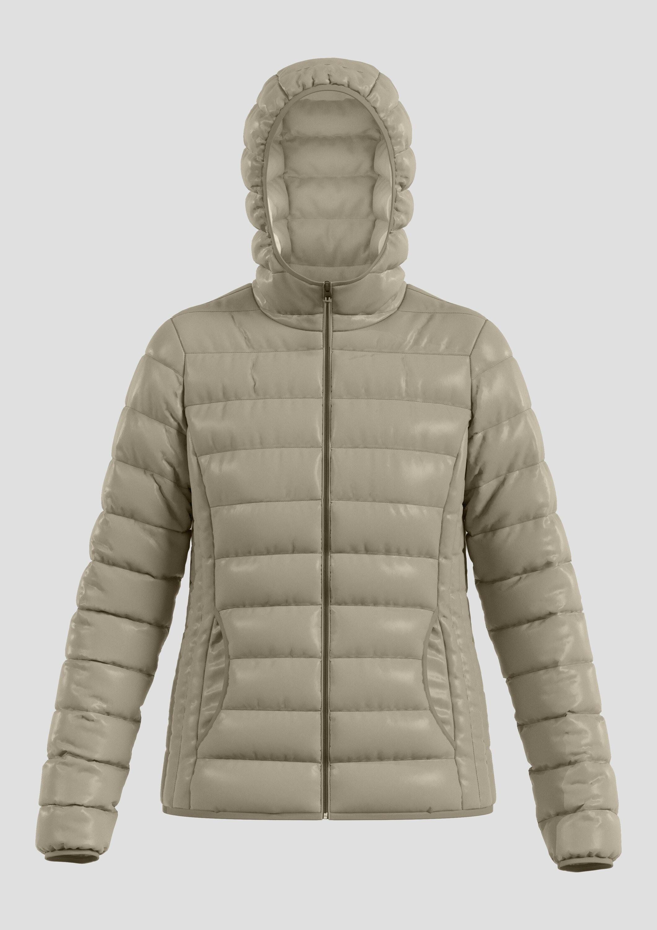 QS Funktionsjacke Outdoor-Jacke Leicht wattierte Steppjacke mit Kapuze
