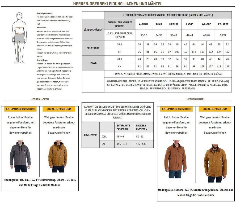 Carhartt Kurzjacke Sherpa Lined 105938 günstig online kaufen