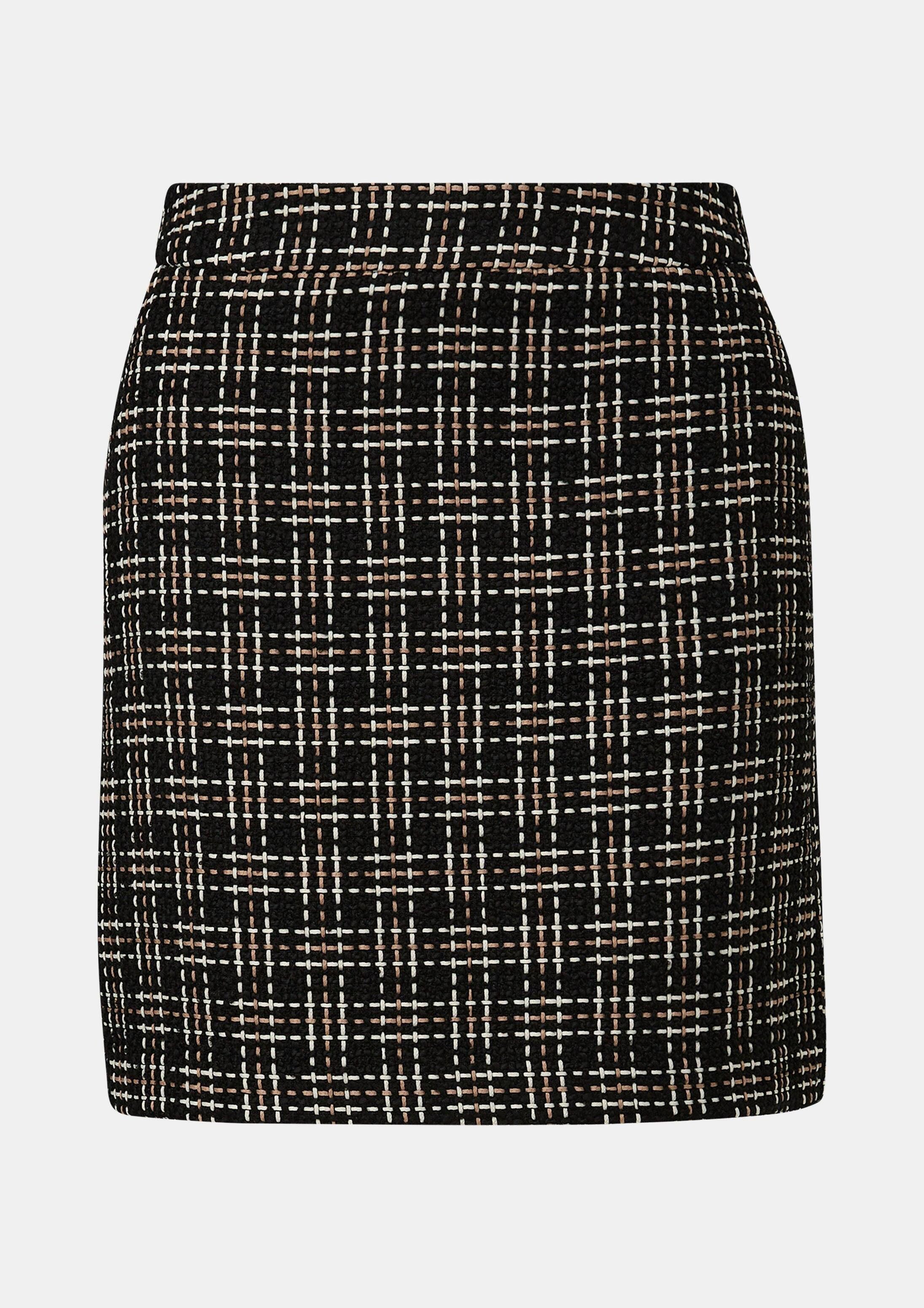 comma Minirock Rock Rock aus Multicolor-Tweed