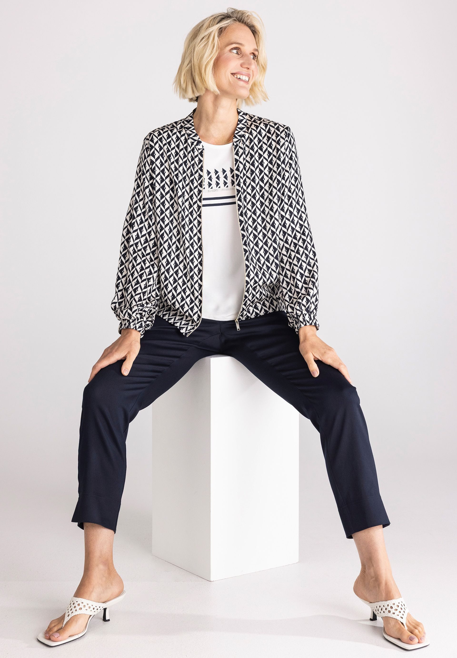 FRANK WALDER Jackenblazer mit elastischem Bund