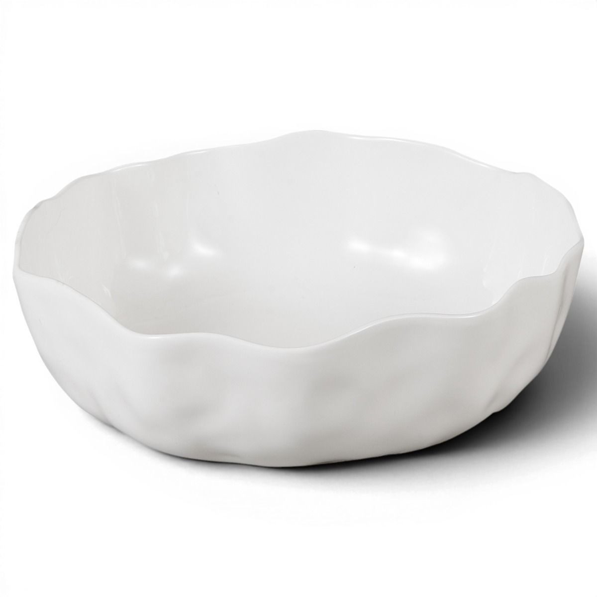 EmirtexHome Salatschüssel Angles Salatschüssel 22cm I Weiß, Porzellan