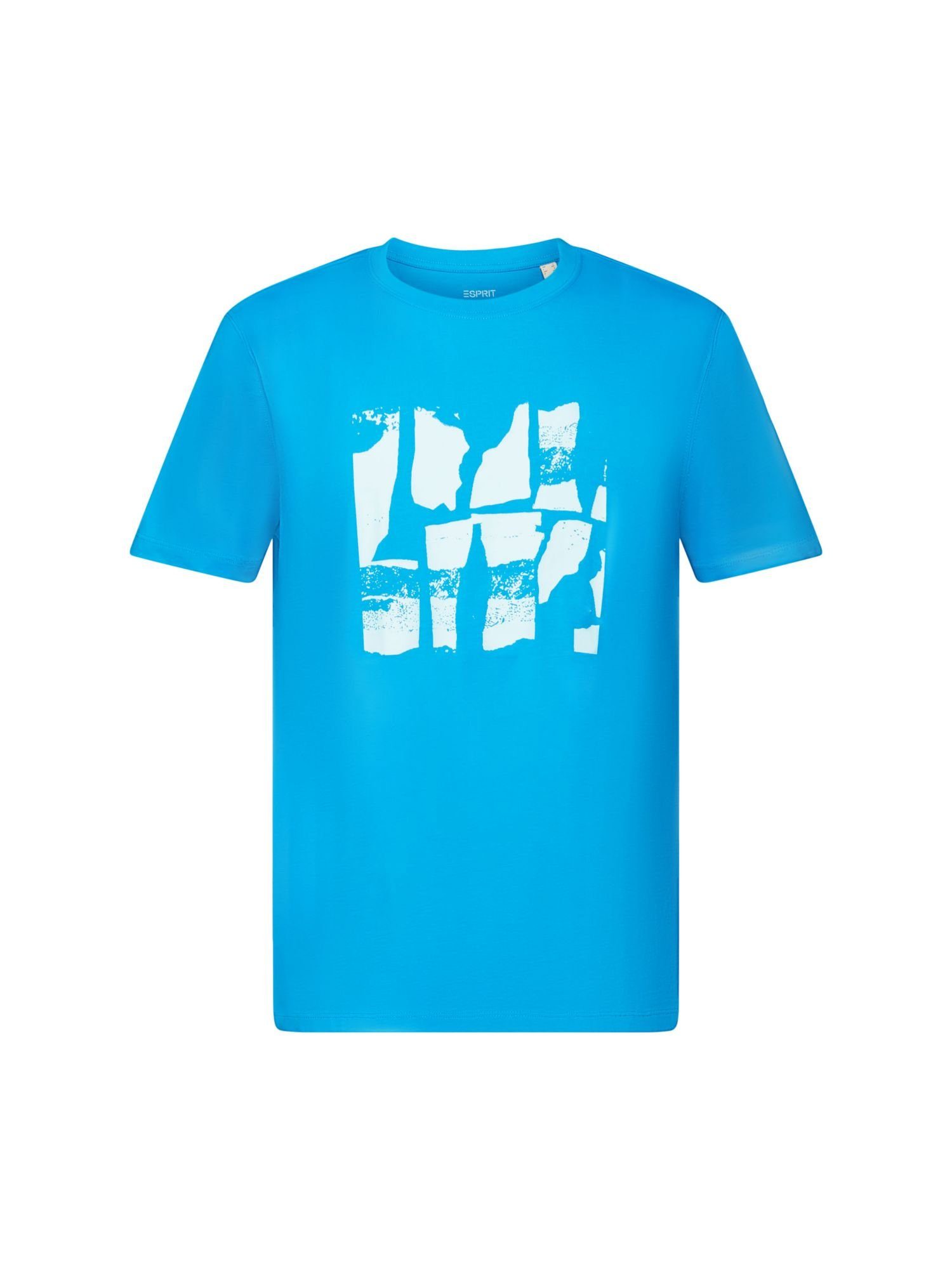 Esprit T-Shirt T-Shirt mit Frontprint, 100% Baumwolle (1-tlg) DARK TURQUOISE