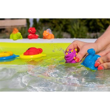 Idena Badespielzeug Spritztier-Set Dinosaurier 5-teilig, Badespielzeug-Set Wasserspielzeug Badewannenspielzeug