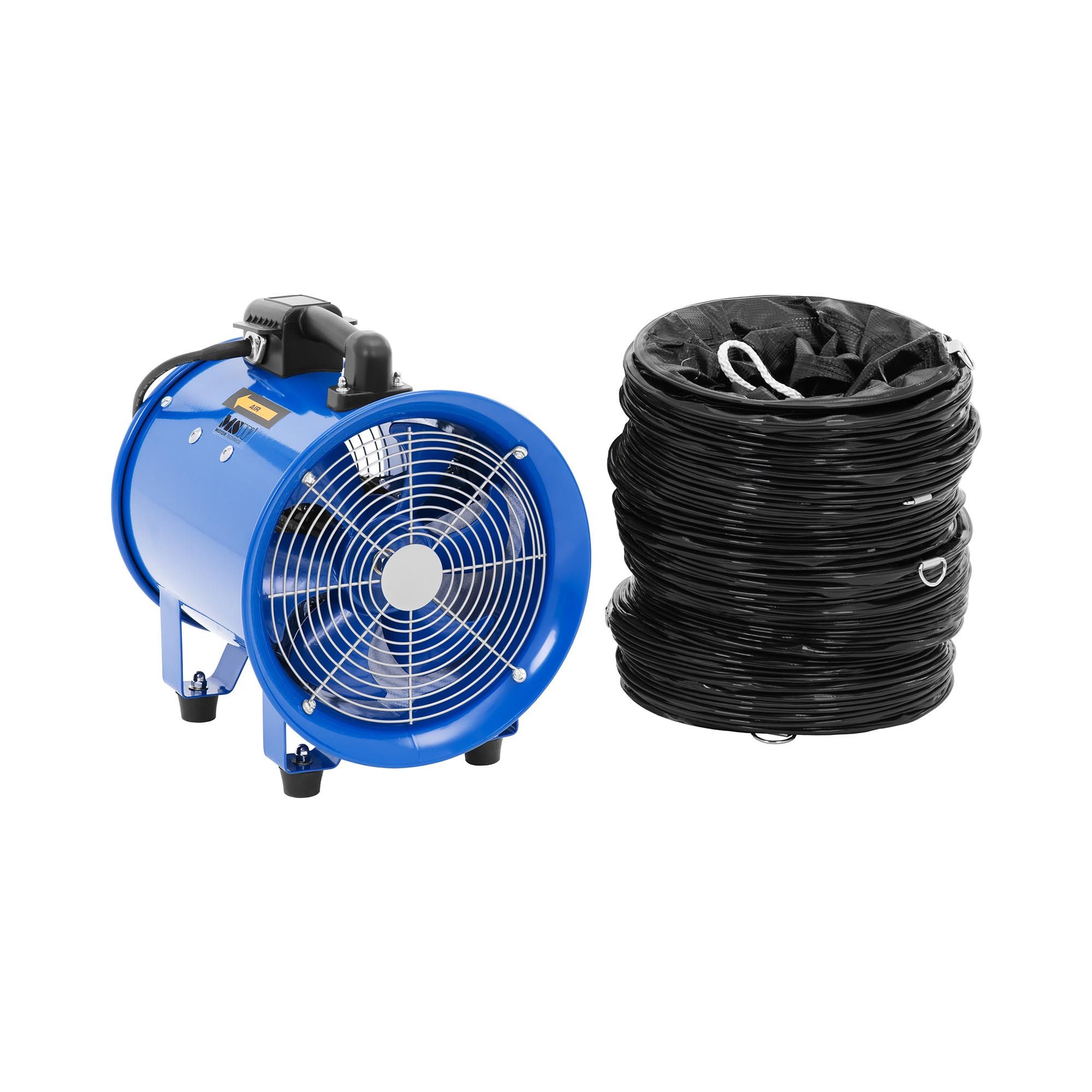MSW Bodenventilator Bauventilator Ø 28 cm 2700 m³/h Baugebläse Axialgebläse + 10m Schlauch