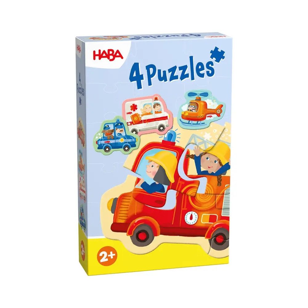 Haba Puzzle 4 Erste Puzzles - Einsatzfahrzeuge, Puzzleteile