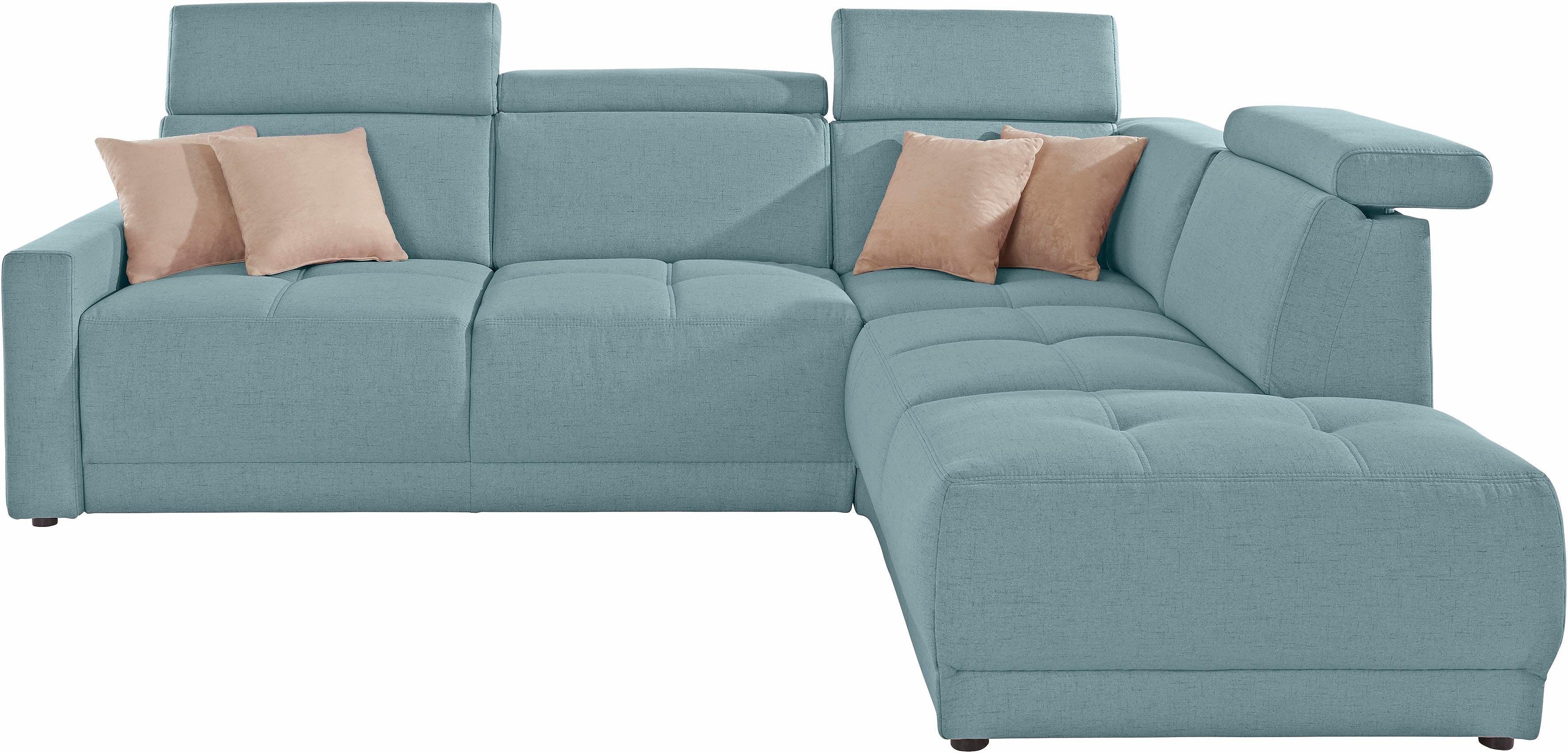 DOMO collection Ecksofa Ava, moderne Sitzheftung günstig online kaufen