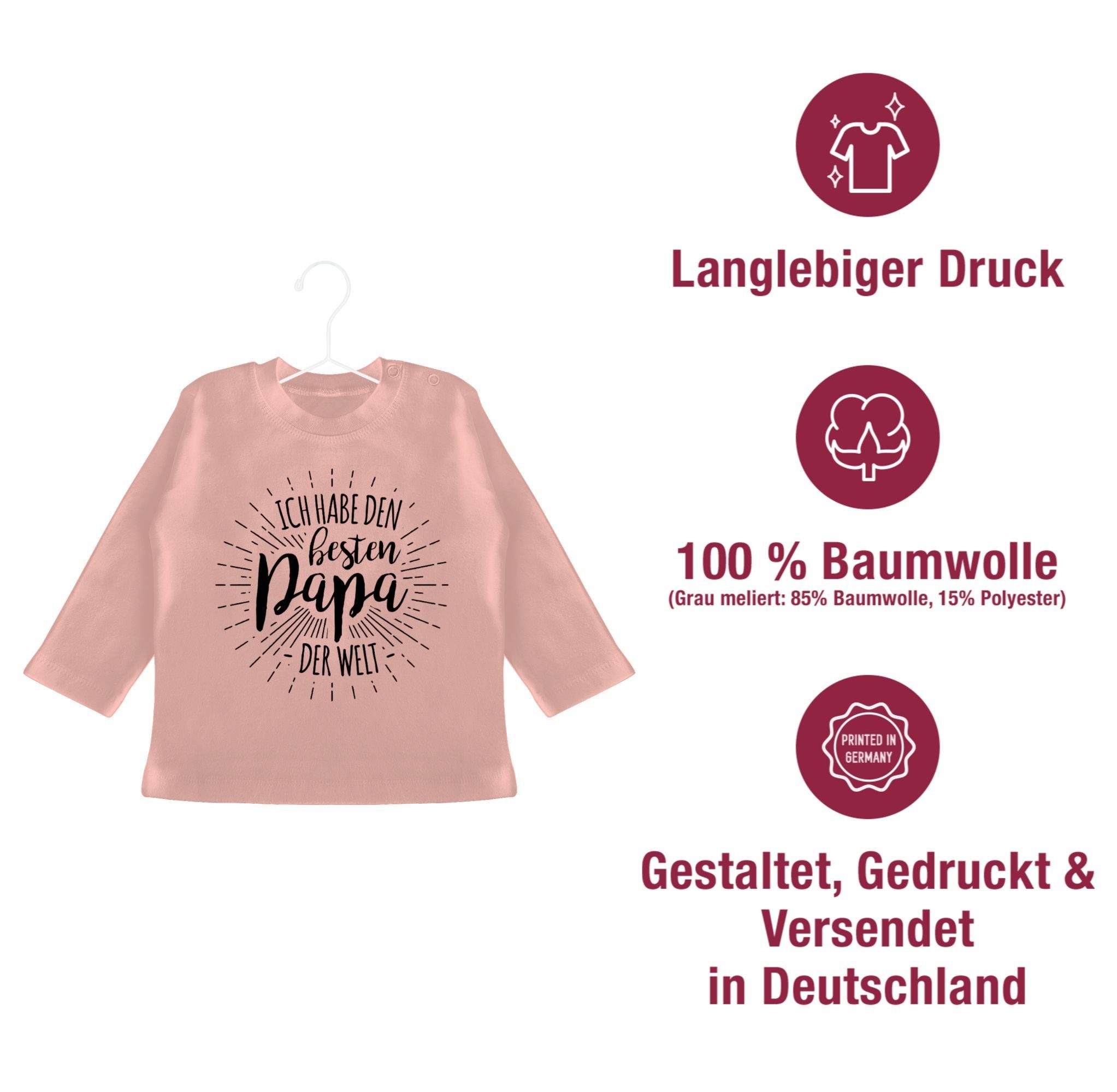 habe Ich der T-Shirt Welt 1 Shirtracer Babyrosa Baby Papa Geschenk den besten Vatertag