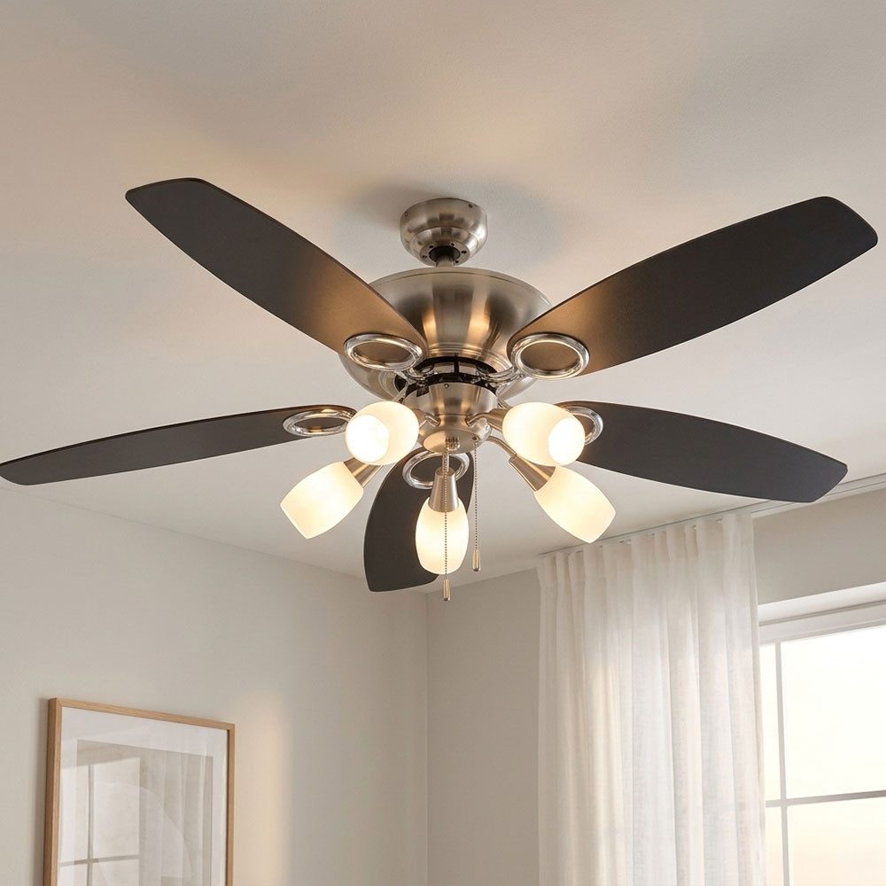 GLOBO LIGHTING Deckenventilator, Deckenventilator Ventilator mit Beleuchtung Holzventilator