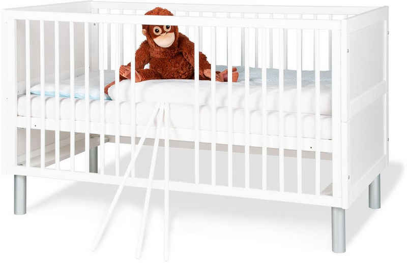 Pinolino® Babymöbel-Set Jarle breit, (Spar-Set, 2-St., Решеткиbett, Wickelkommode), zum Juniorzimmer umbaubar
