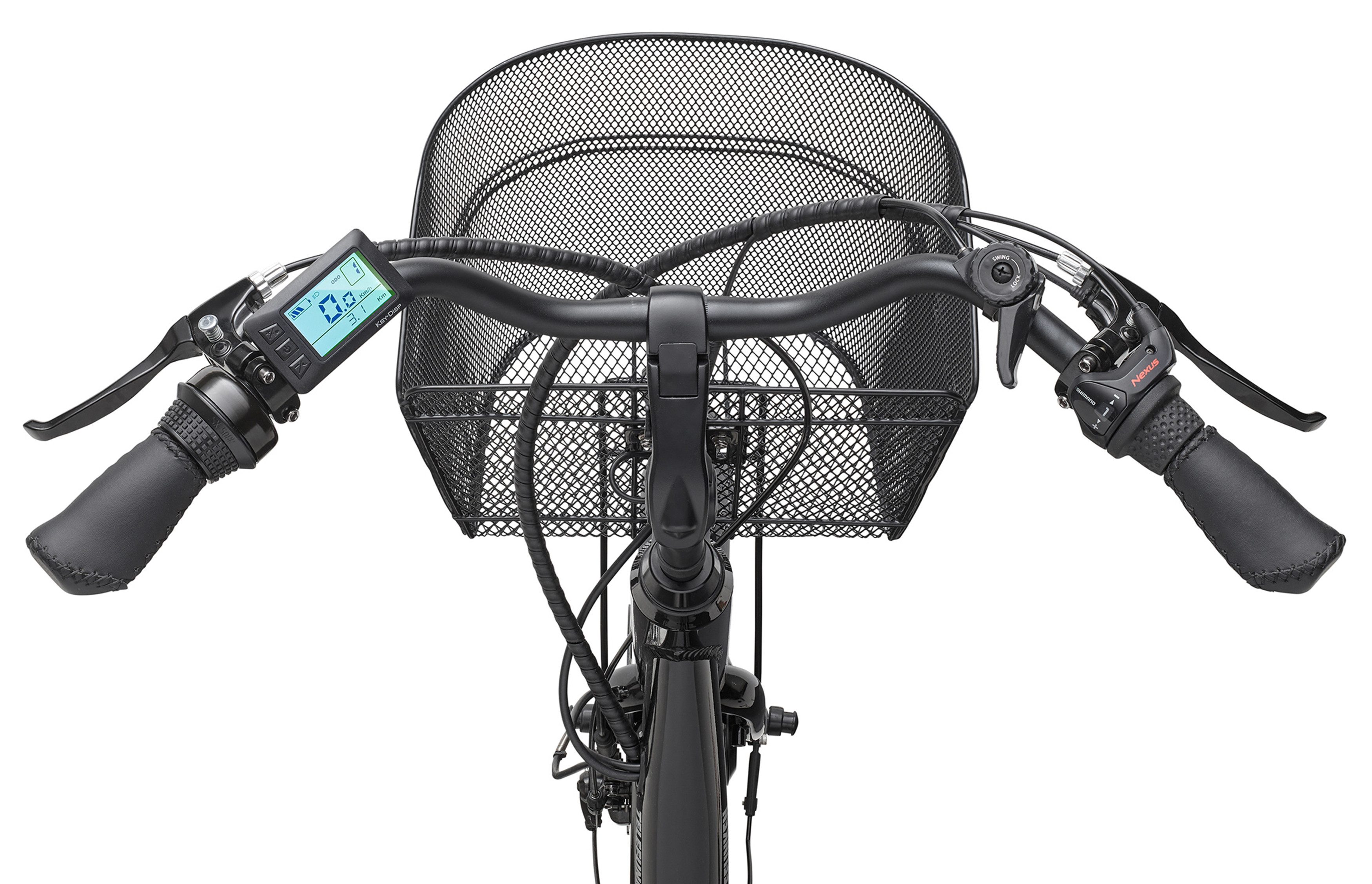 Telefunken E-Bike Dreirad Dreirad TC550, 3 Gang Shimano Nexus Schaltwerk, Nabenschaltung, Frontmotor, 536,5 Wh, inkl. praktischem Einkaufskorb