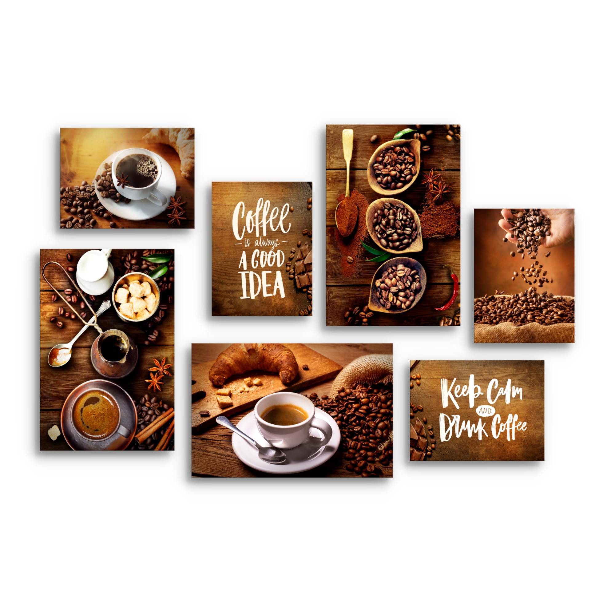 Novart Wandbild Küche Esszimmer Kaffee Braun günstig online kaufen