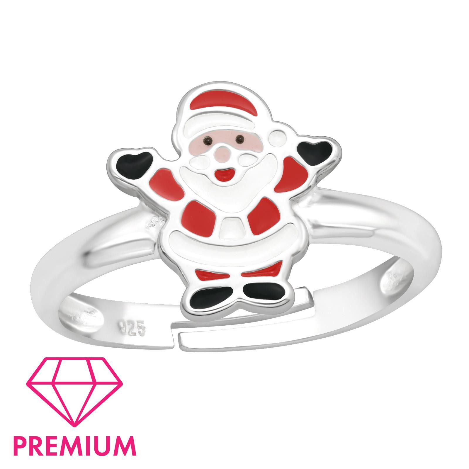 Monkimau Silberring Weihnachtsmann Kinder Premium Ring 925 Silber - Размер 2,5