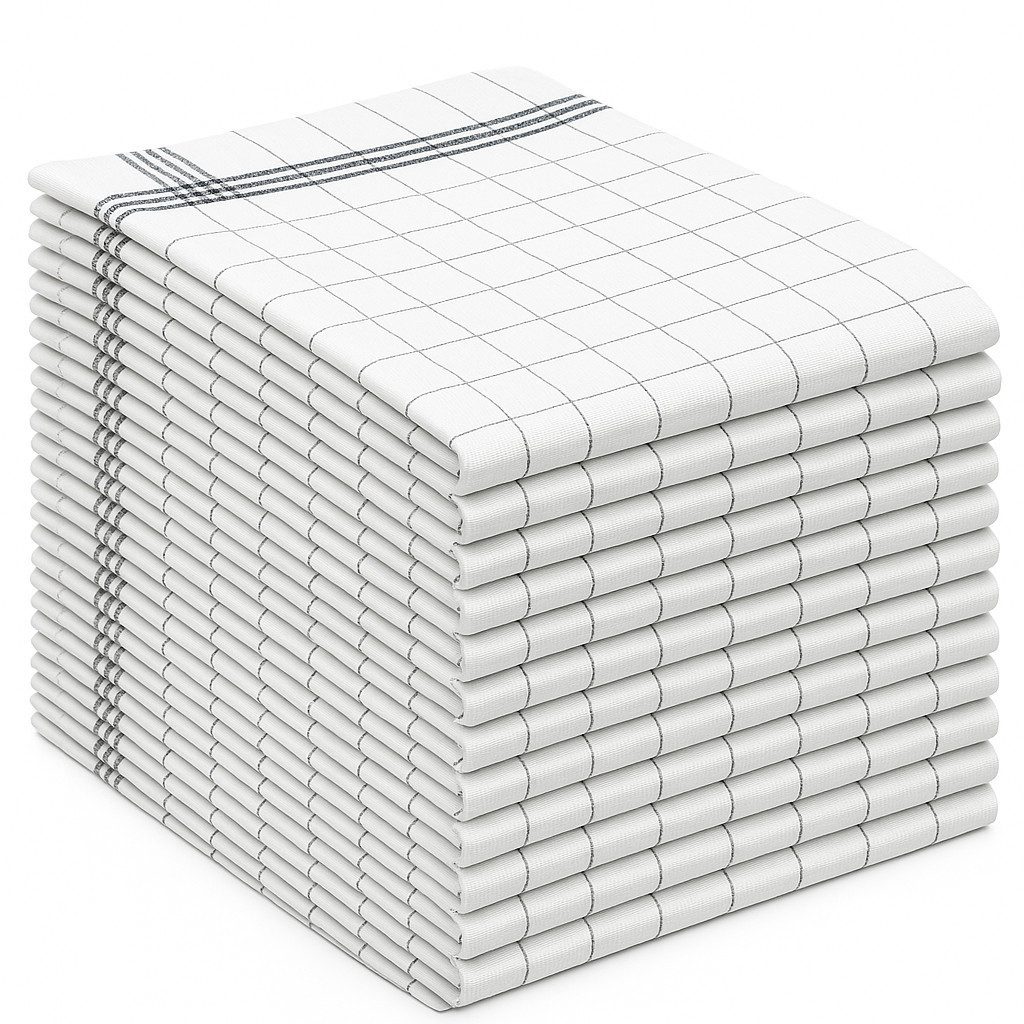 ALARA HOME Geschirrtuch Geschirrtücher Baumwolle Allzweck Tücher Küchentücher Trockentuch, (10 er, 10-tlg, Größe 50x70 cm), Geschirrhandtücher, Premium Qualität, 100% Baumwolle, Schwarz