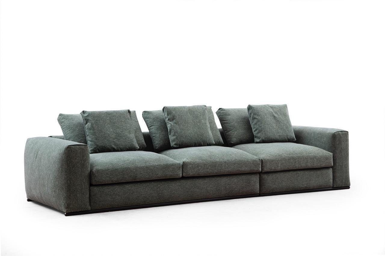 JVmoebel 4-Sitzer Wohnzimmer Sofa Sitzer 4 Made grün Europa Couch 1 Teile, Moderne Holz, Sitzer Polster in Sofa