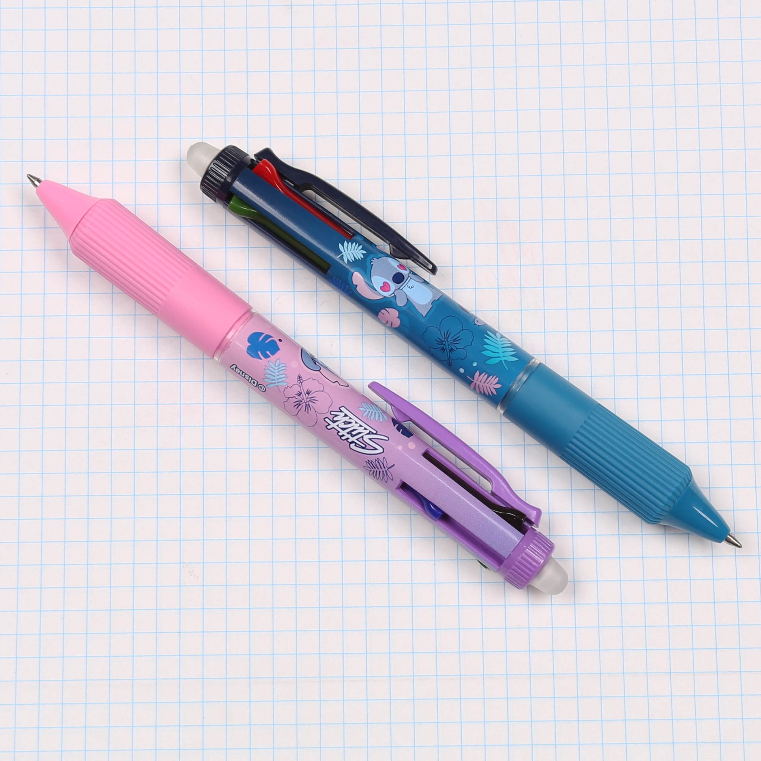 Disney Gelschreiber DISNEY Stitch Radierbarer Stift 4in1, löschbar, Schulstift 0,5mm