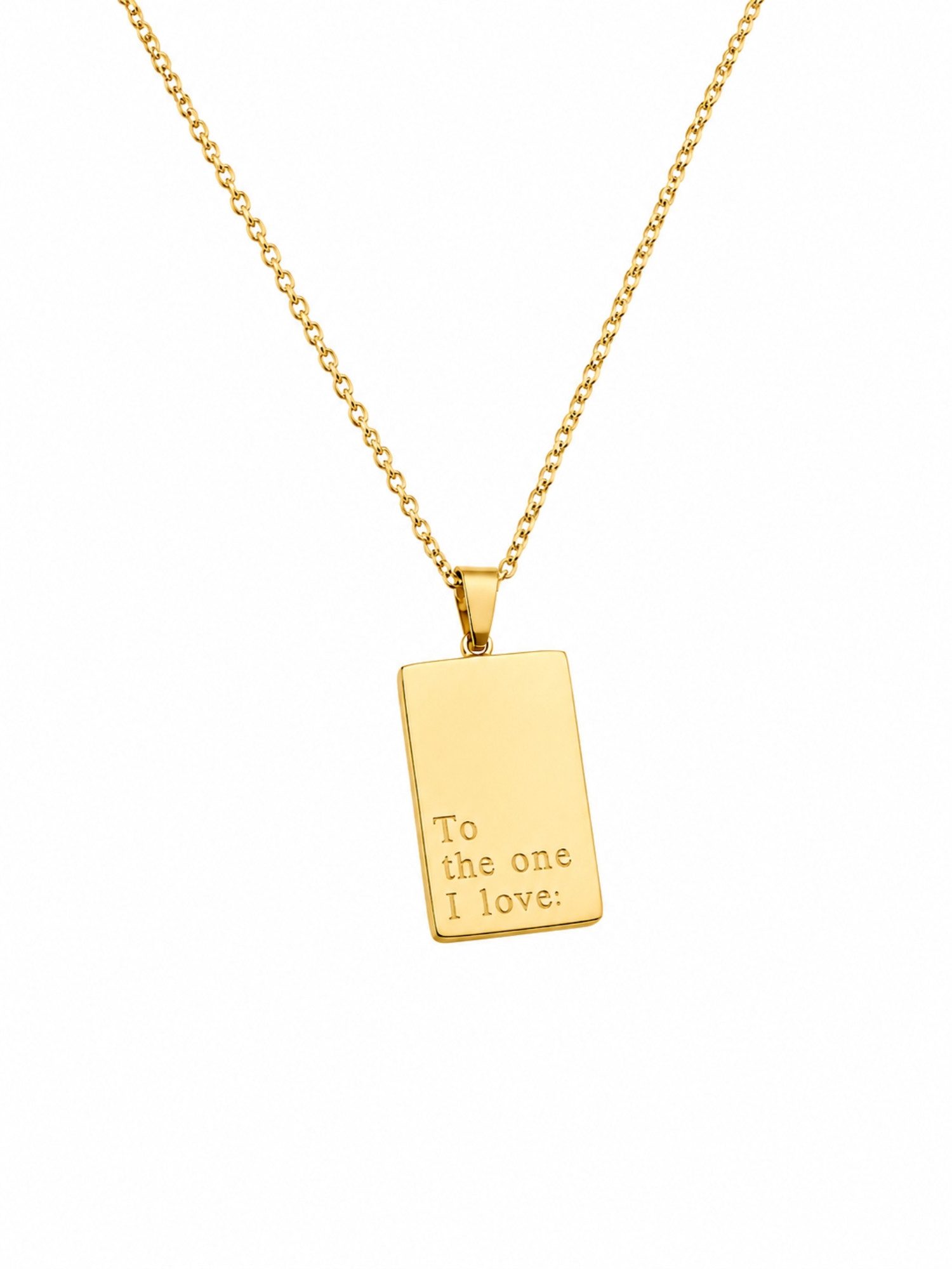 Adel Accessoires Edelstahlkette Romantische Gravur-Halskette – Geschenk für die Liebe, Emotionale Botschaft, hautfreundlich, wasserfest & ein tolles Geschenk