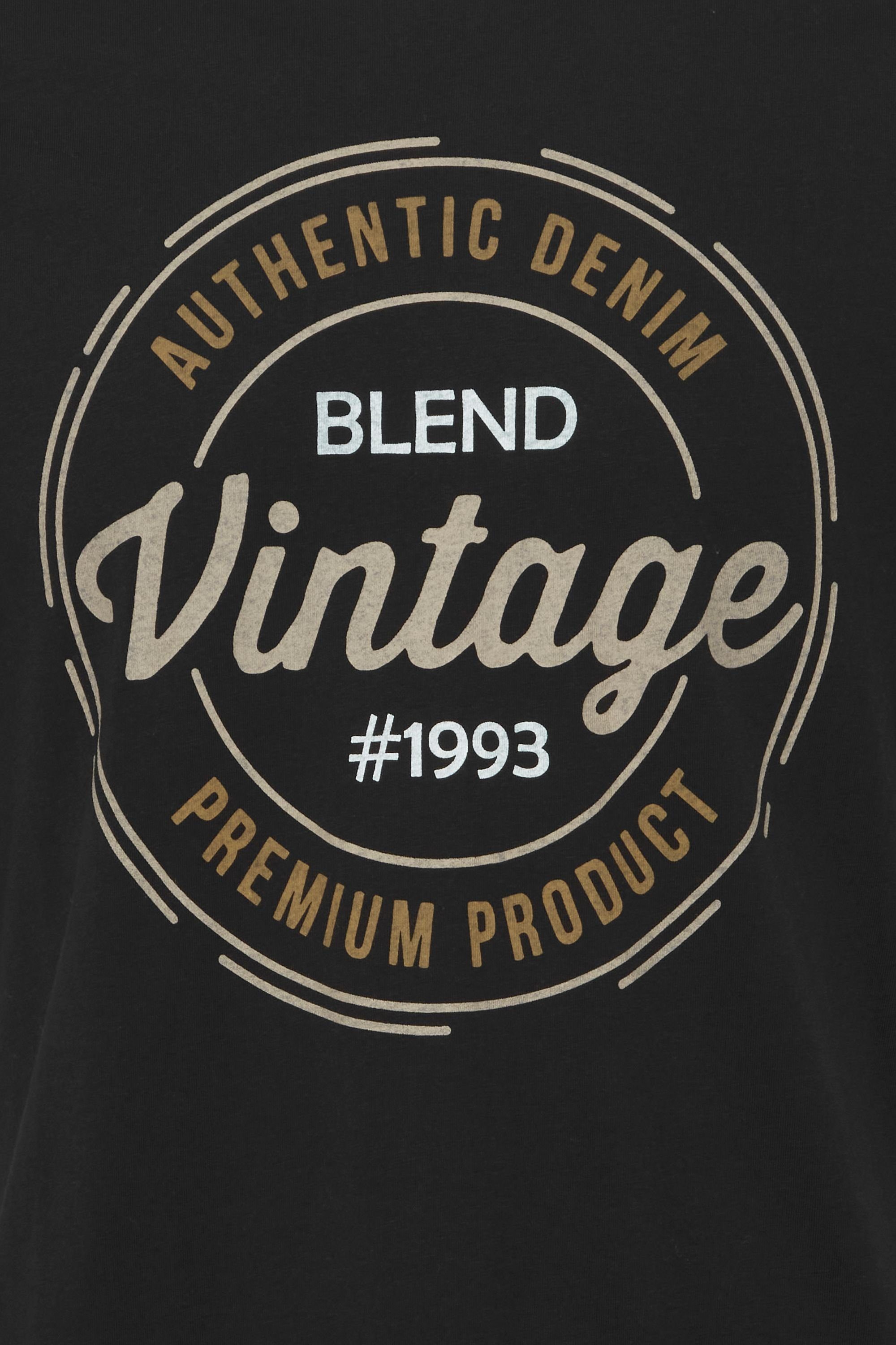 BLEND 20714811 Tee T-Shirt Black Blend