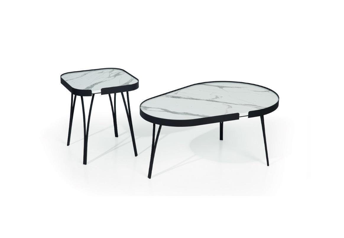 Couchtisch Moderner Couchtisch 2x für Wohnzimmer Luxur Möbel Schwarz neuer