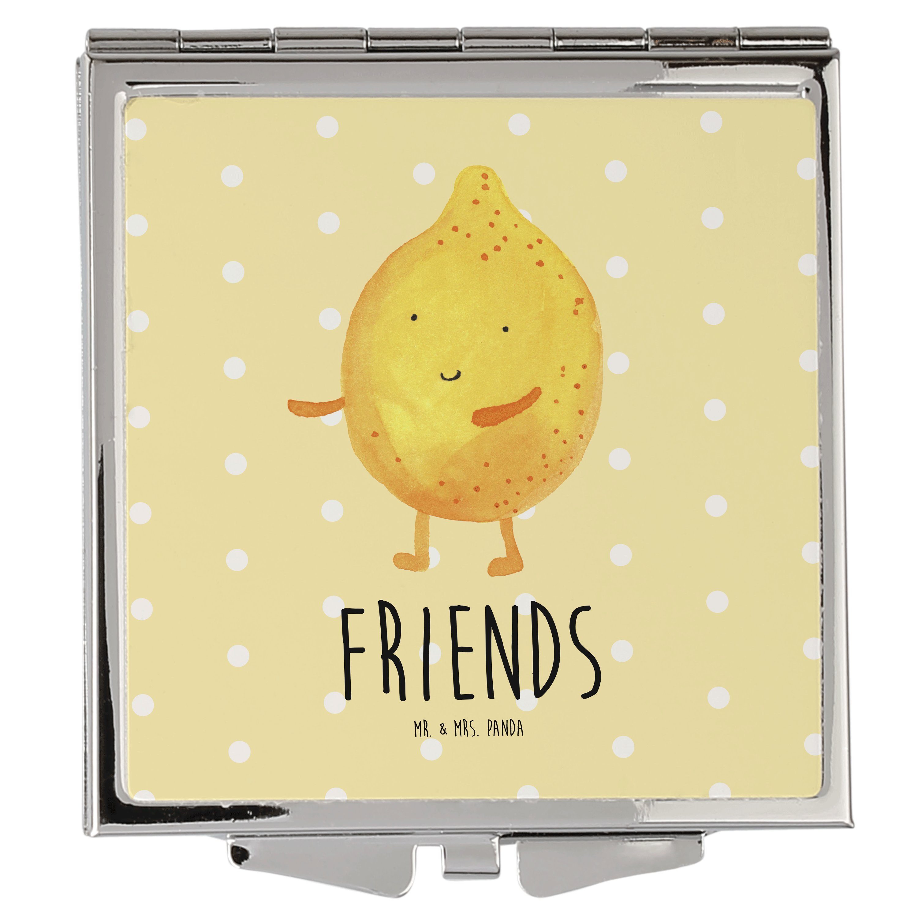 (1-St) Kosmetikspiegel - feh BestFriends-Lemon & Gelb Laune, Gute Geschenk, - Mrs. Panda Mr. Spiegel, Pastell