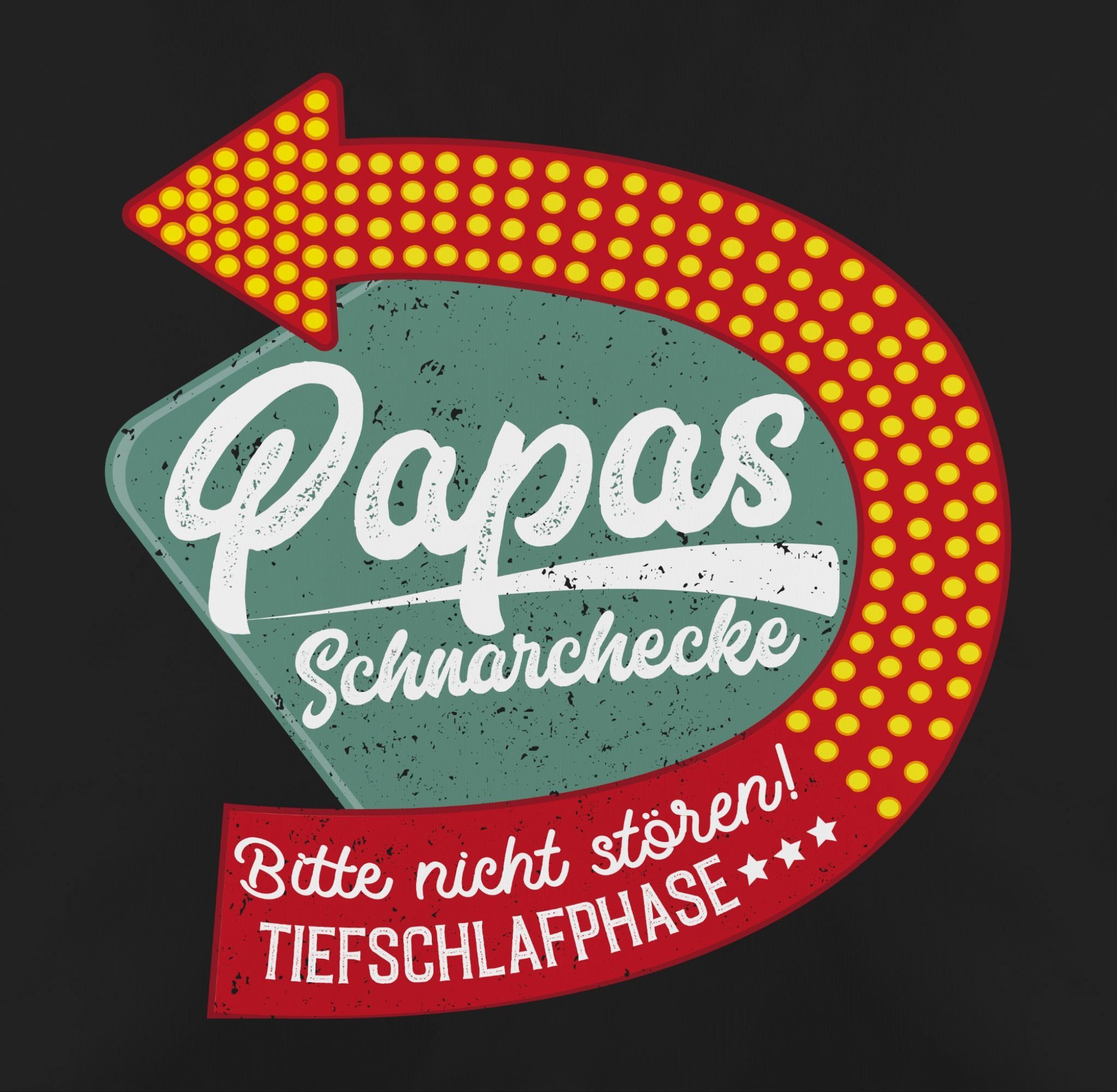 Kissen - Shirtracer 2 Papas Dekokissen Schild, Schnarchecke Schwarz Vintage Vatertagsgeschenk